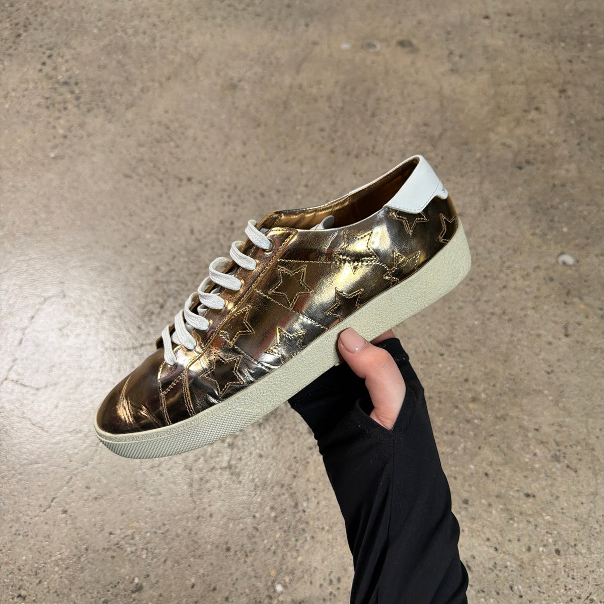 Saint Laurent Low-Top Court Sneakers