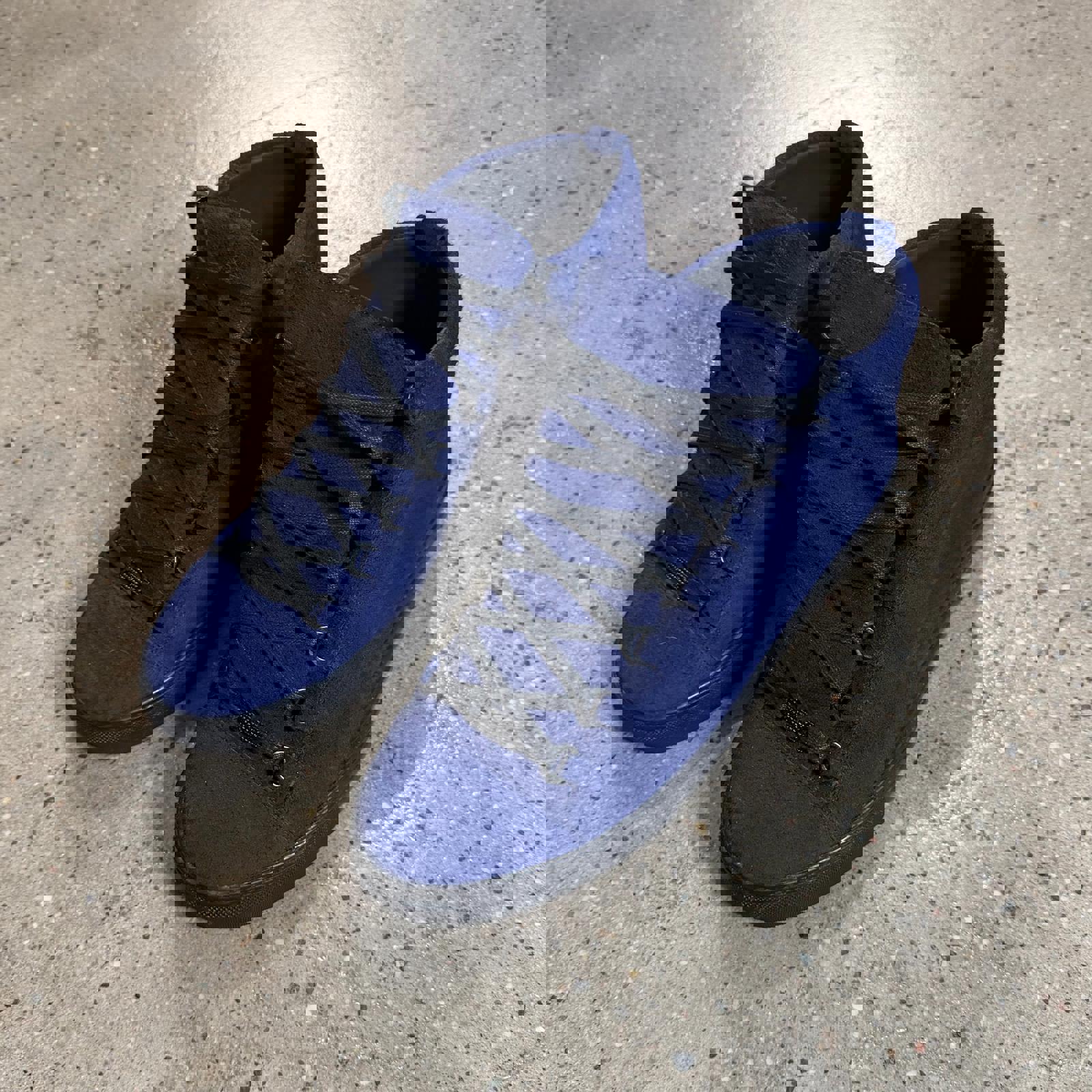 Balenciaga Suede Arena Sneakers (Blue) 12 / Blue