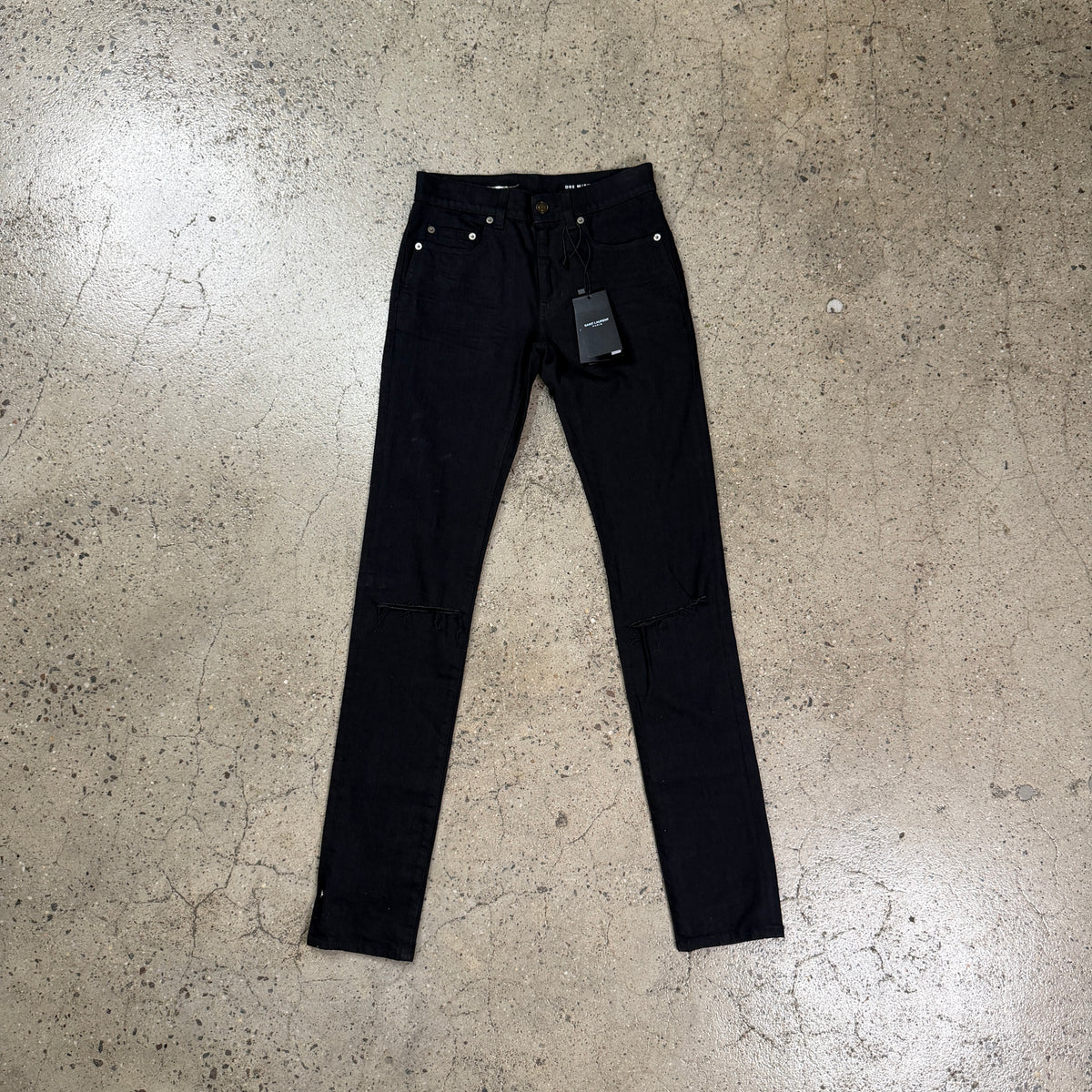 Saint Laurent D02 Distressed Skinny Jeans