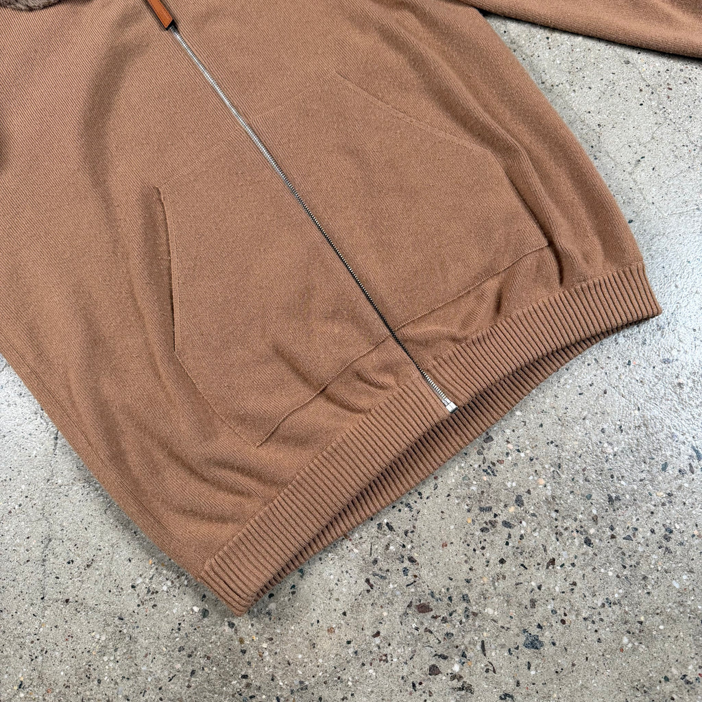 Loewe Cashmere Fur Trim Hoodie