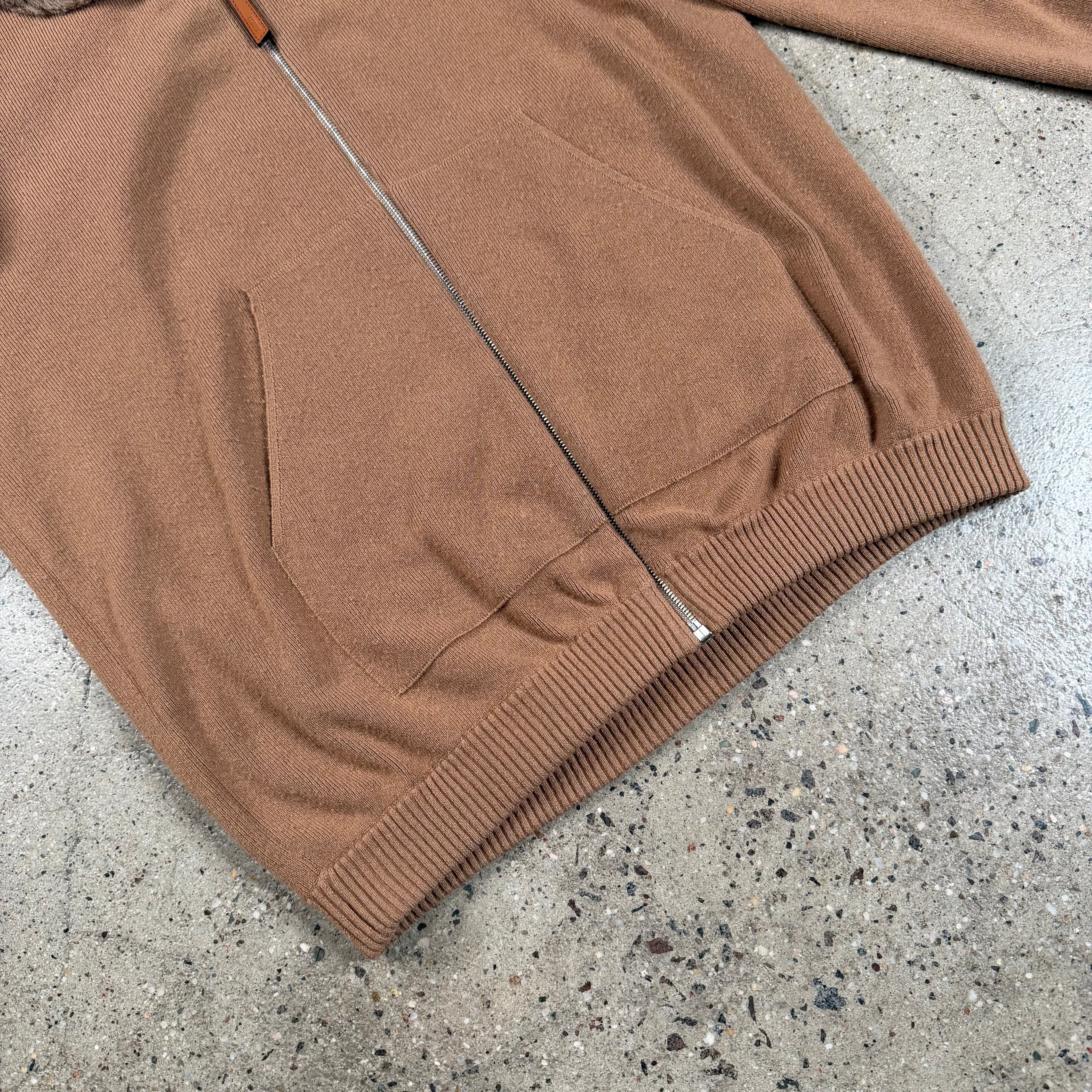 Loewe Cashmere Fur Trim Hoodie