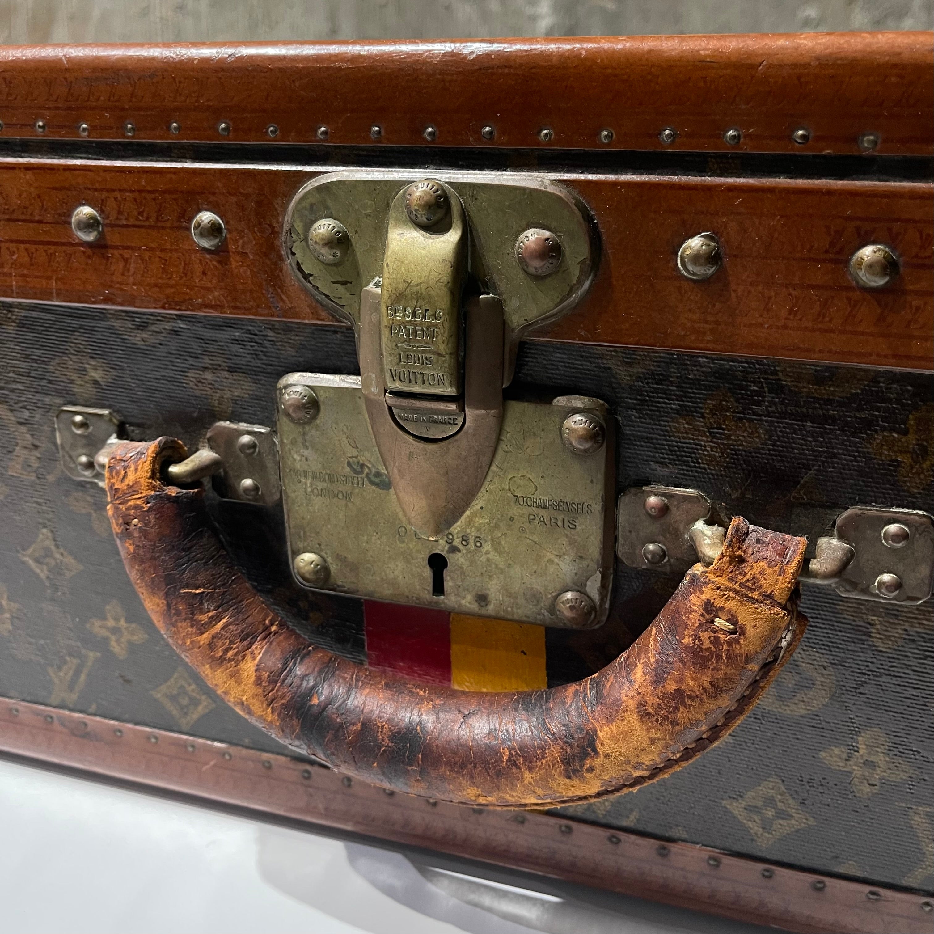 Louis Vuitton 1940s Era Painted Trunk