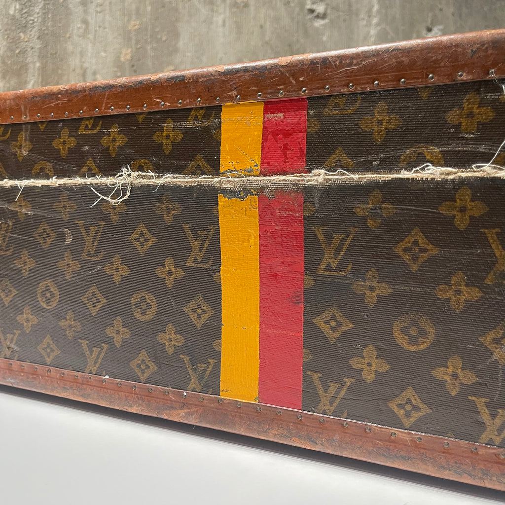 Louis Vuitton 1940s Era Painted Trunk