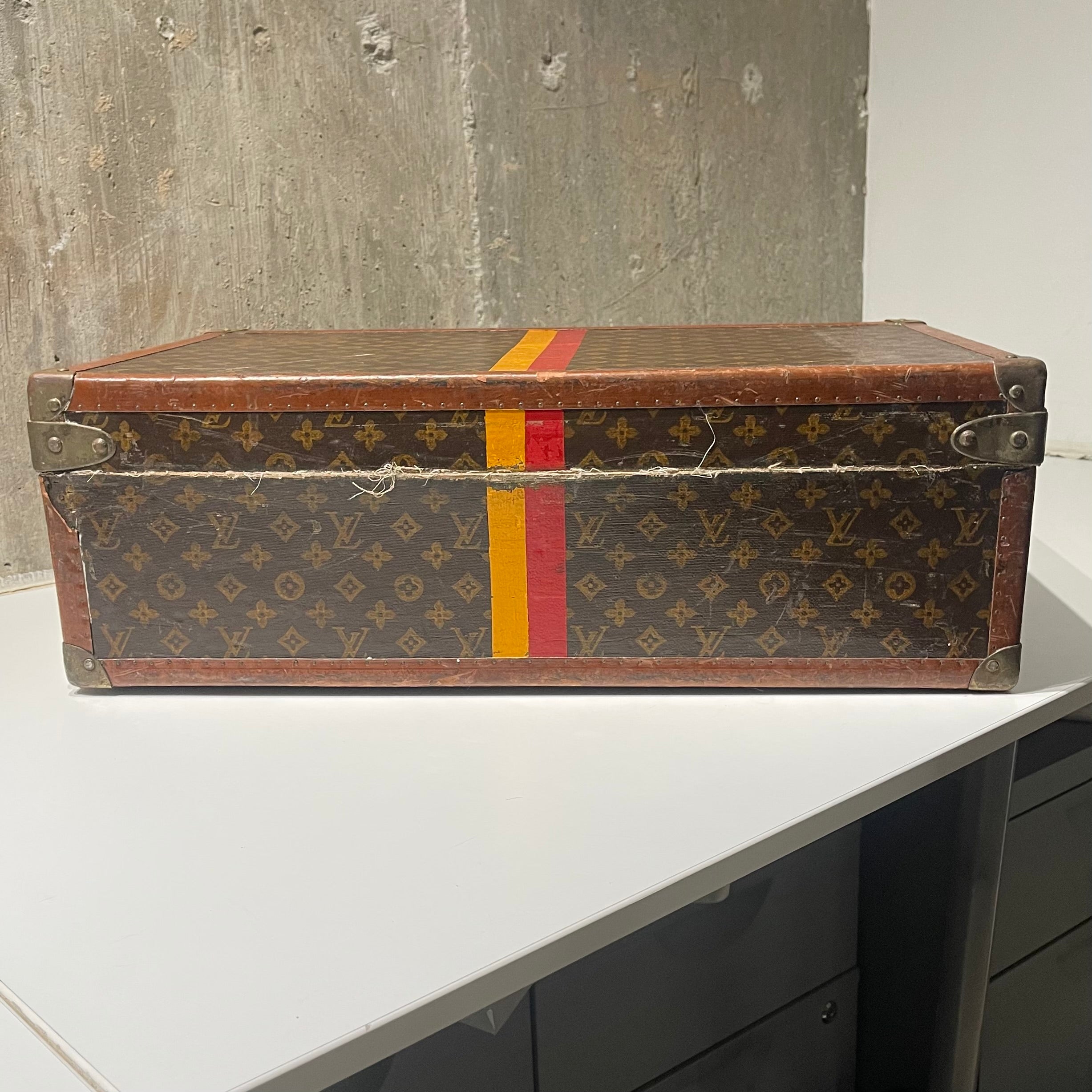 Louis Vuitton 1940s Era Painted Trunk