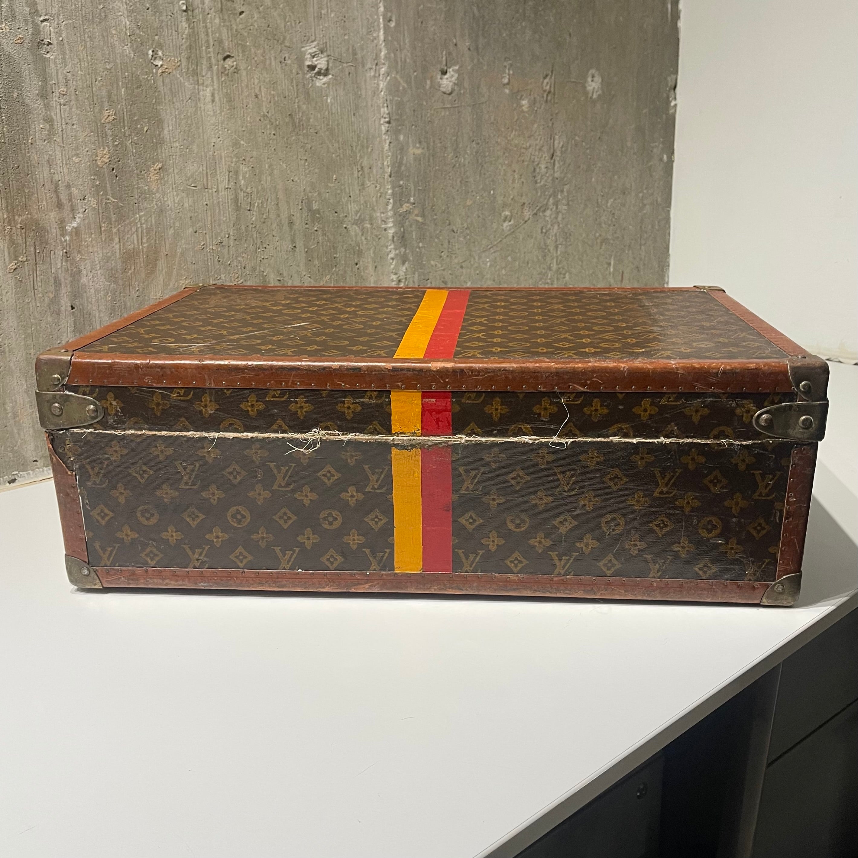Louis Vuitton 1940s Era Painted Trunk