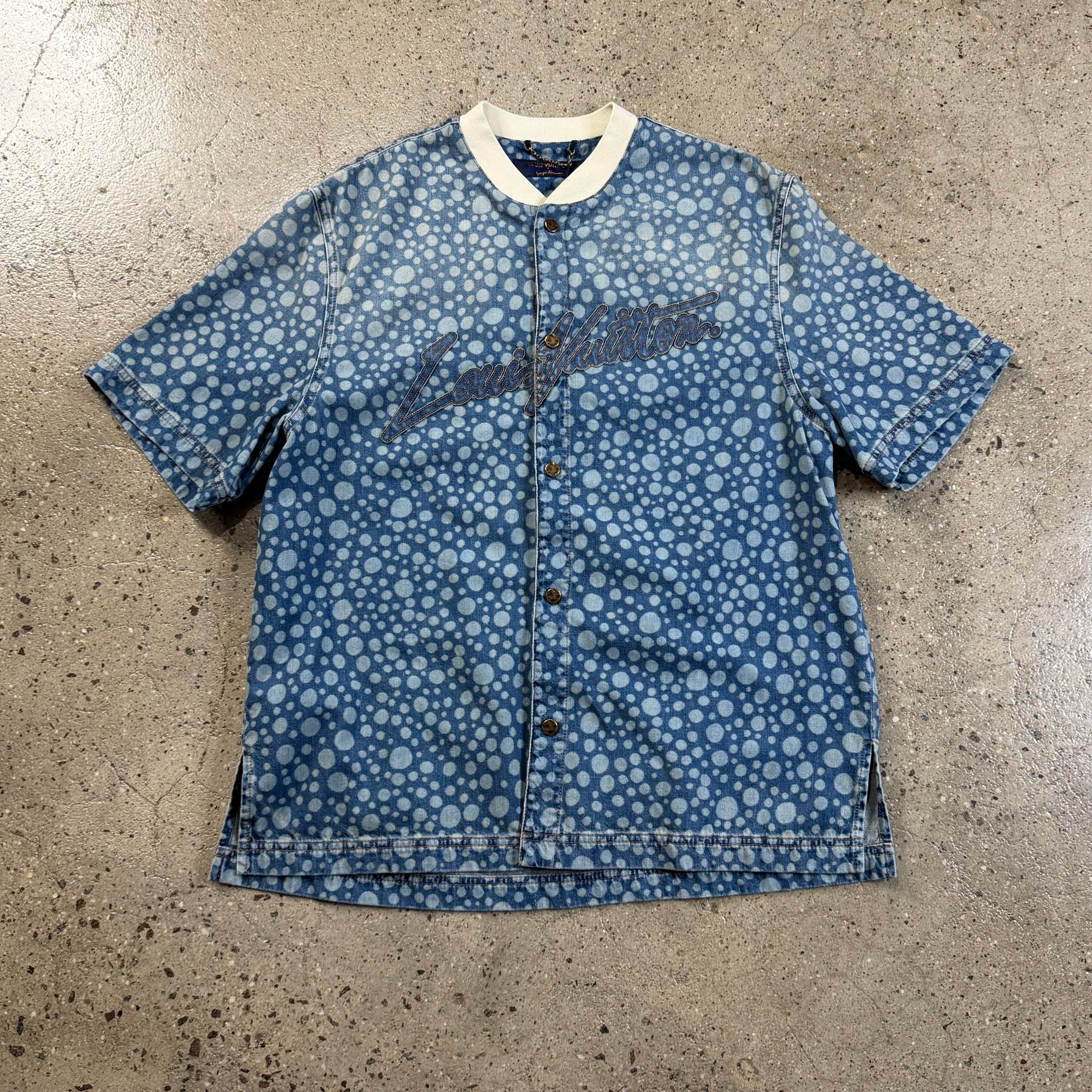 Louis Vuitton Yayoi Kusama Denim Baseball Jersey