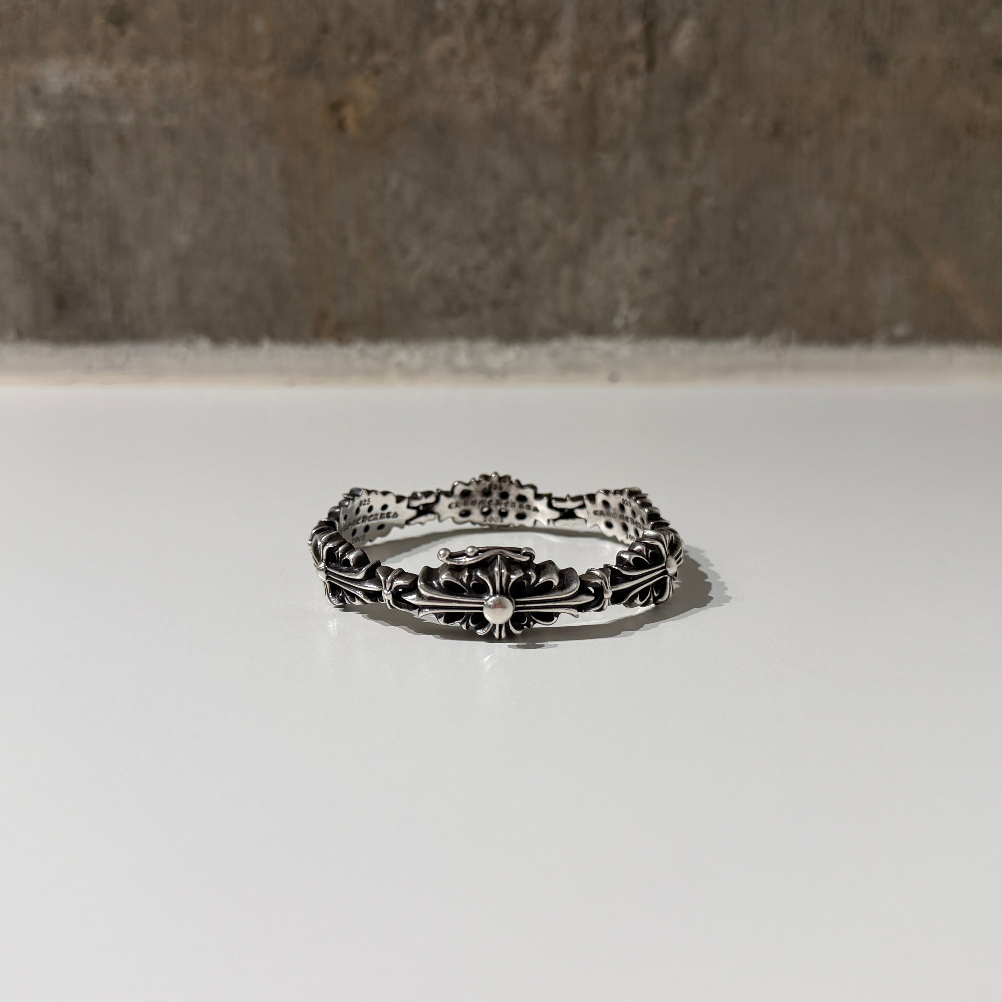 Chrome Hearts Floral Cross Link Bracelet