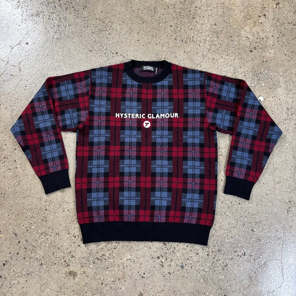 Hysteric Glamour Plaid Knit Sweater