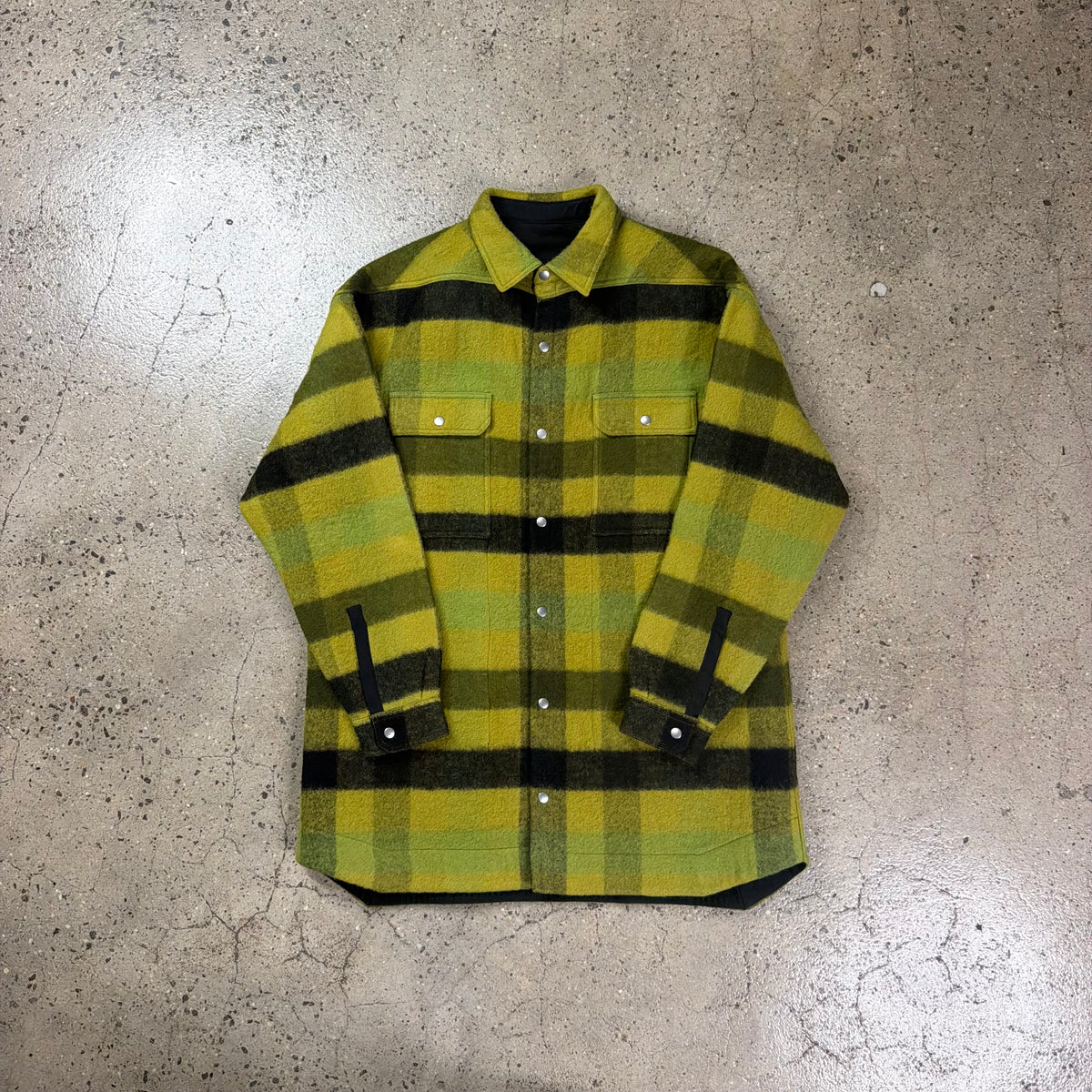 Rick Owens FW23 Luxor Acid Plaid Overshirt