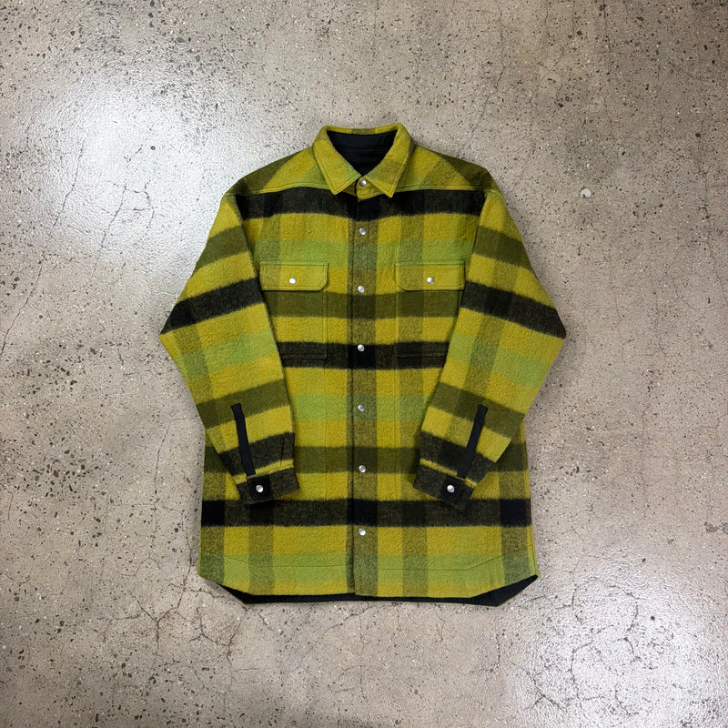 Rick Owens FW23 Luxor Acid Plaid Overshirt