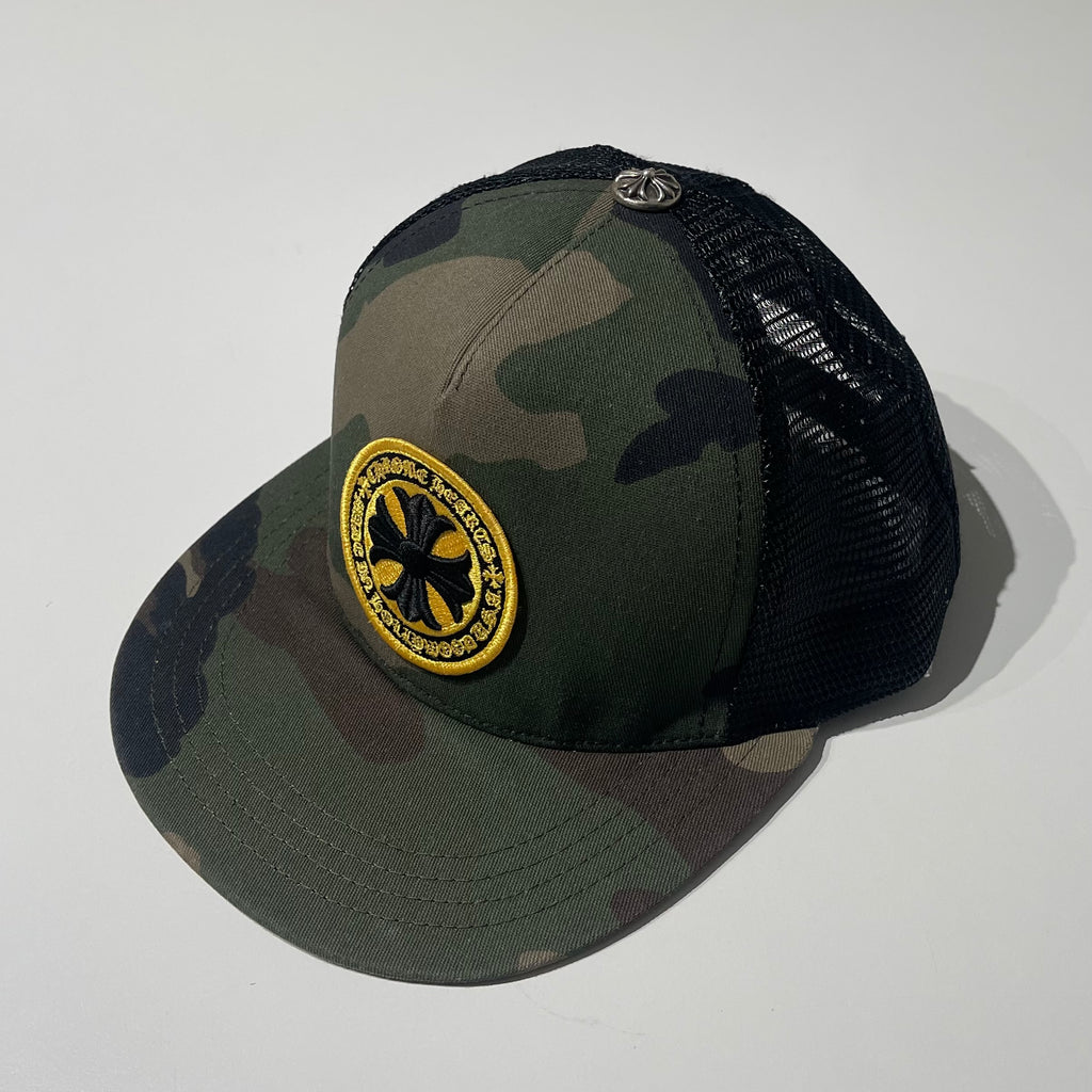 Chrome Hearts Camo Cross Trucker Hat