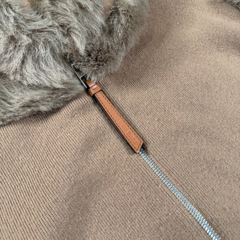 Loewe Cashmere Fur Trim Hoodie
