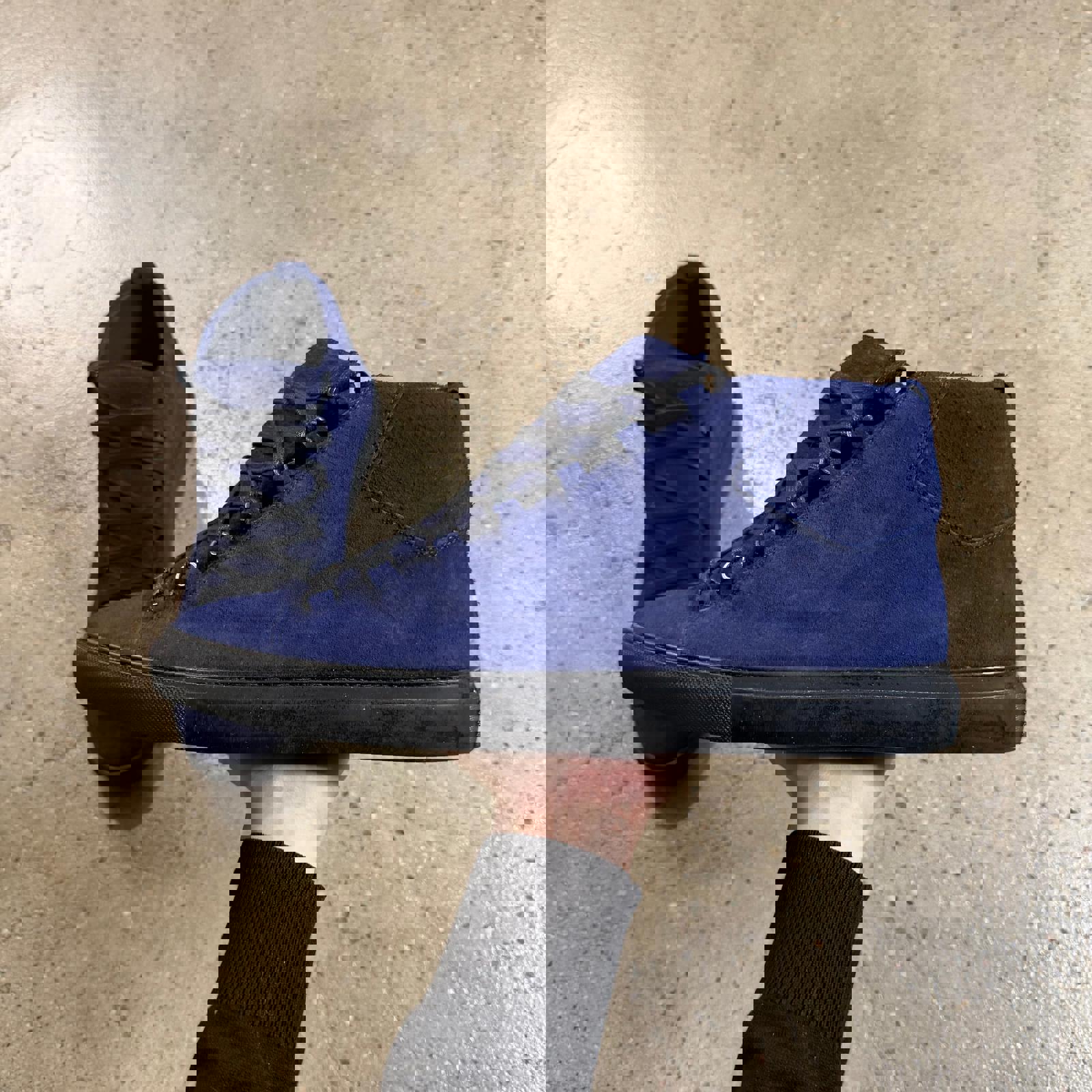 Balenciaga Suede Arena Sneakers (Blue) 12 / Blue