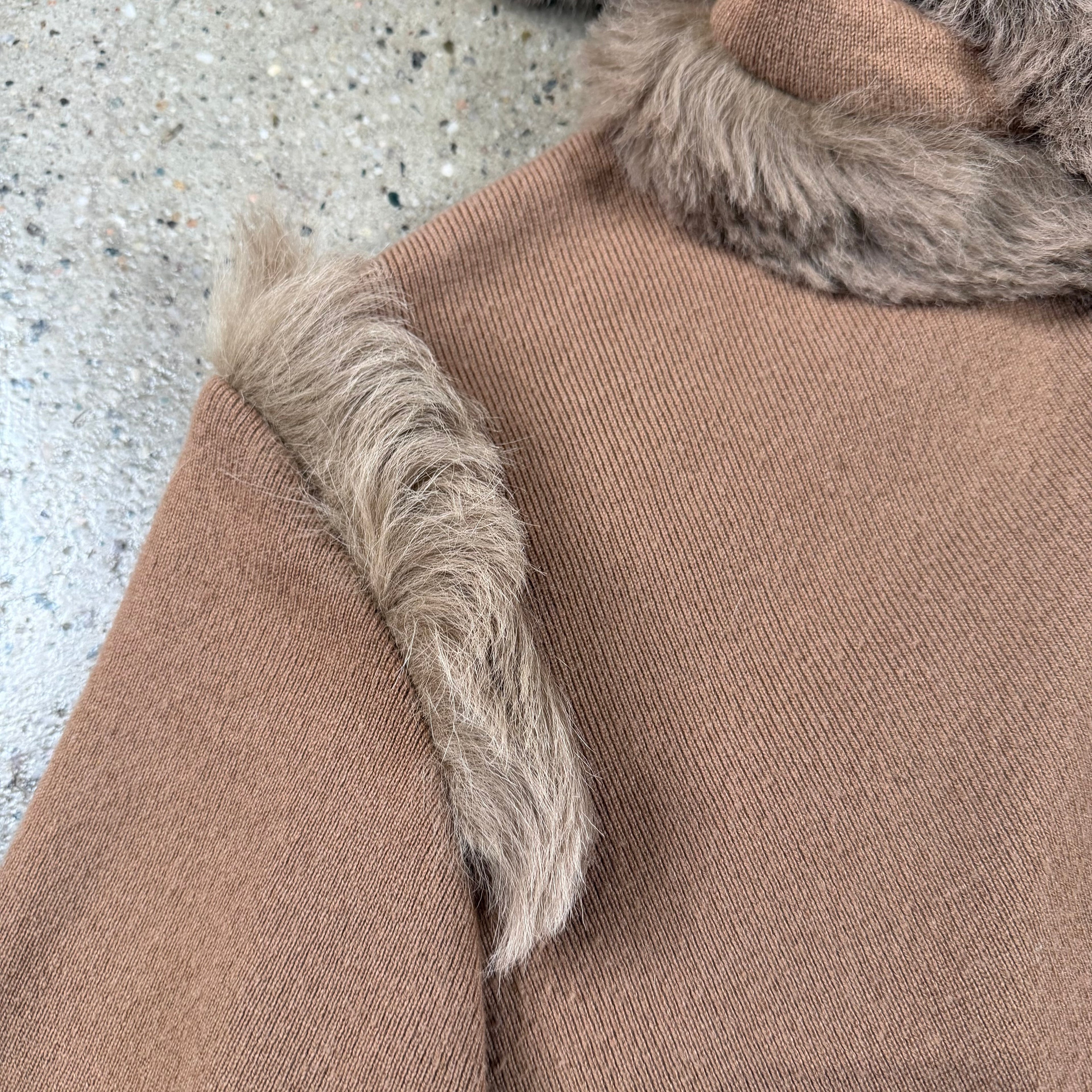 Loewe Cashmere Fur Trim Hoodie