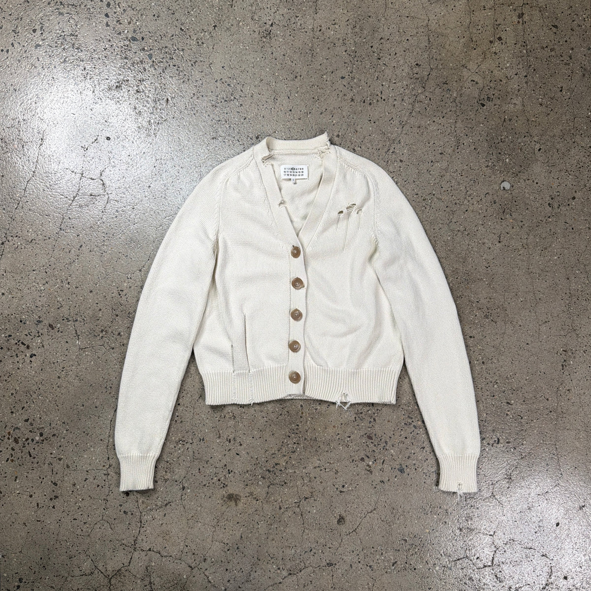 Maison Margiela SS21 Décontracté Distressed Cardigan