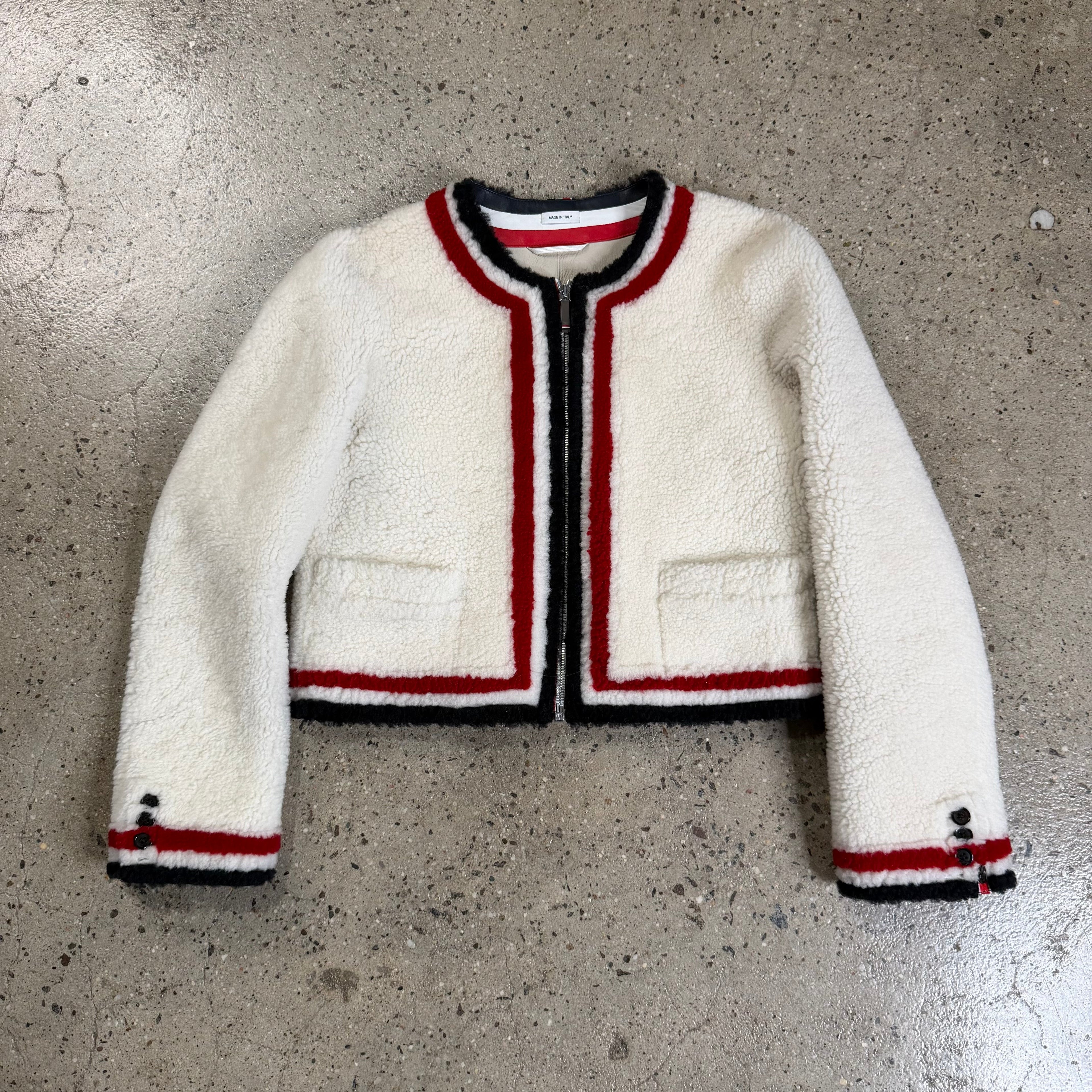 Thom Browne Shearling Cropped Jacket 42 outerwear