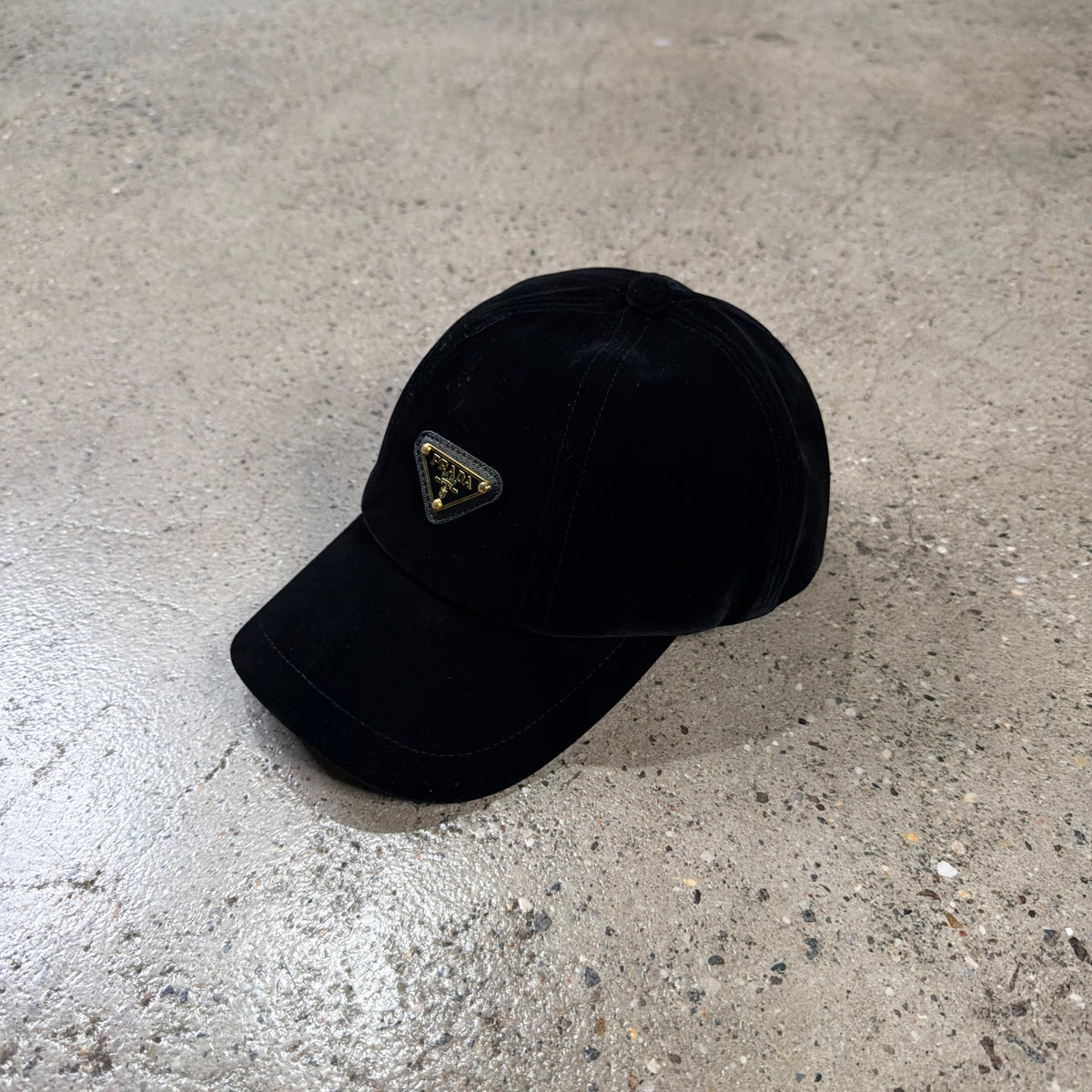 Prada Velvet Baseball Cap