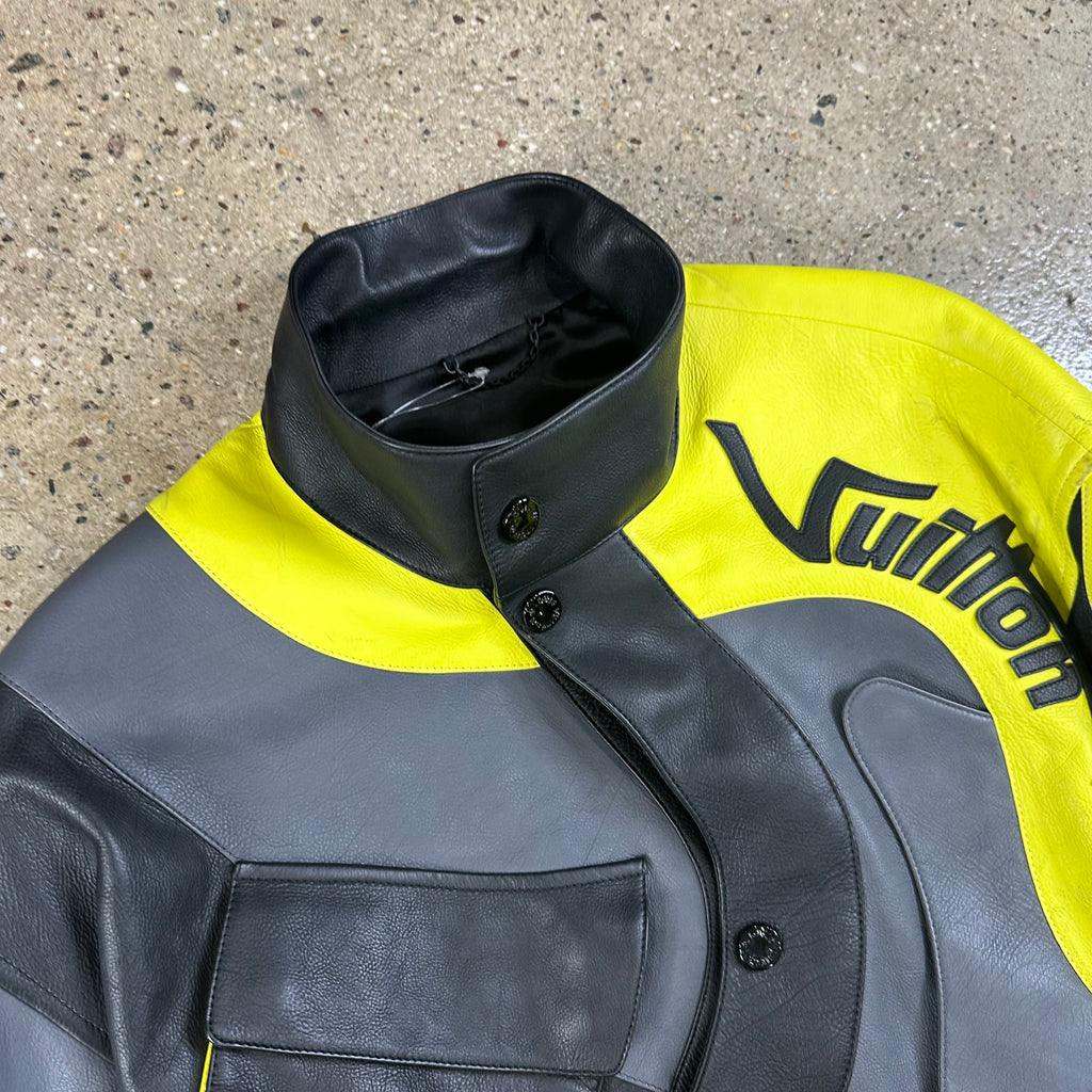Louis Vuitton FW22 Distorted Leather Jacket