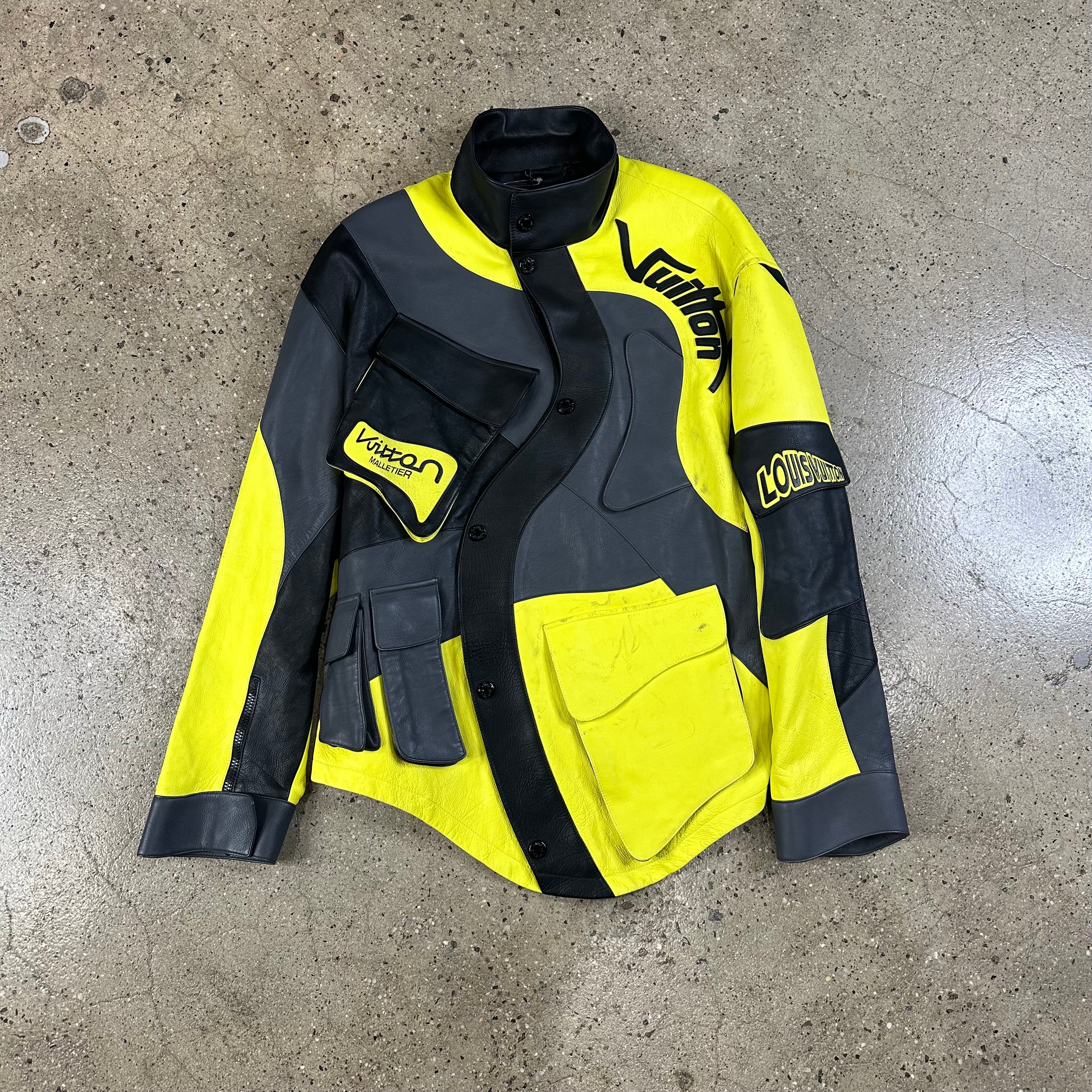 Louis Vuitton FW22 Distorted Leather Jacket