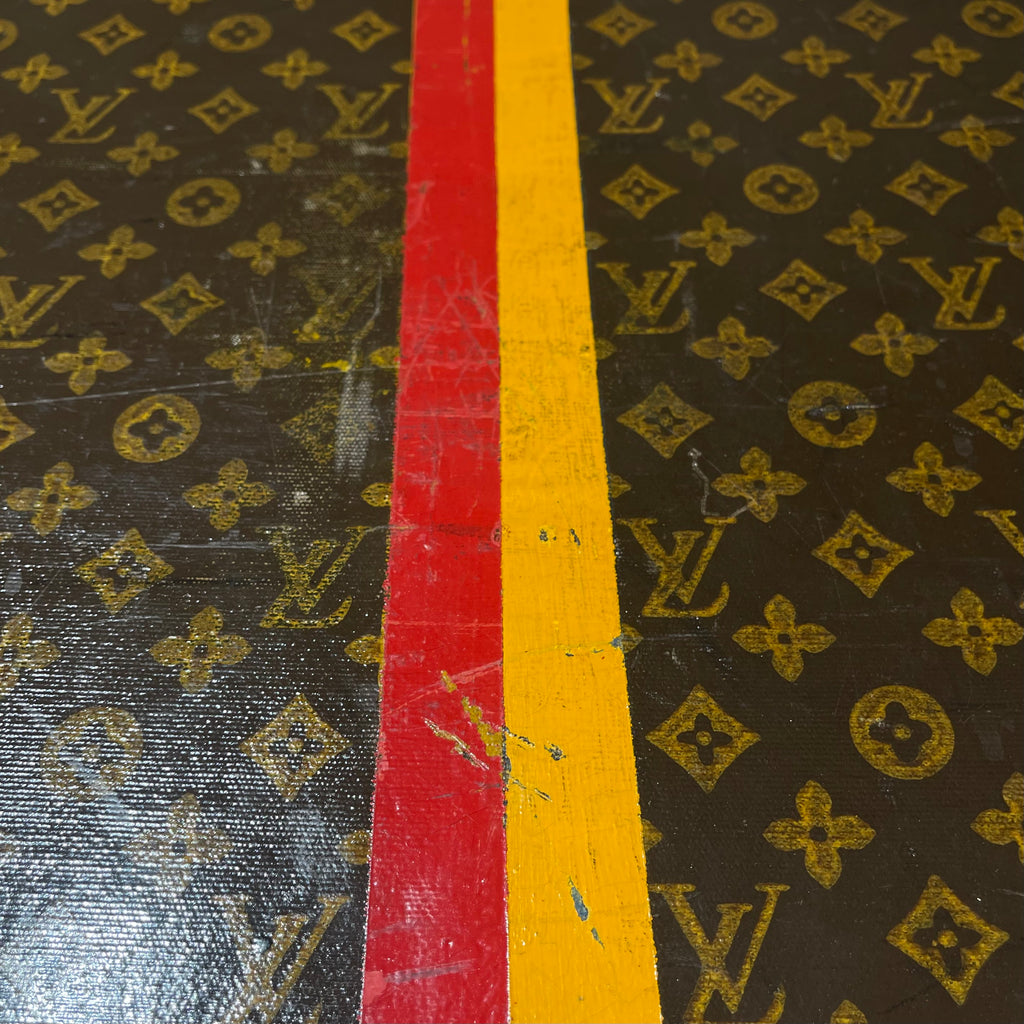 Louis Vuitton 1940s Era Painted Trunk