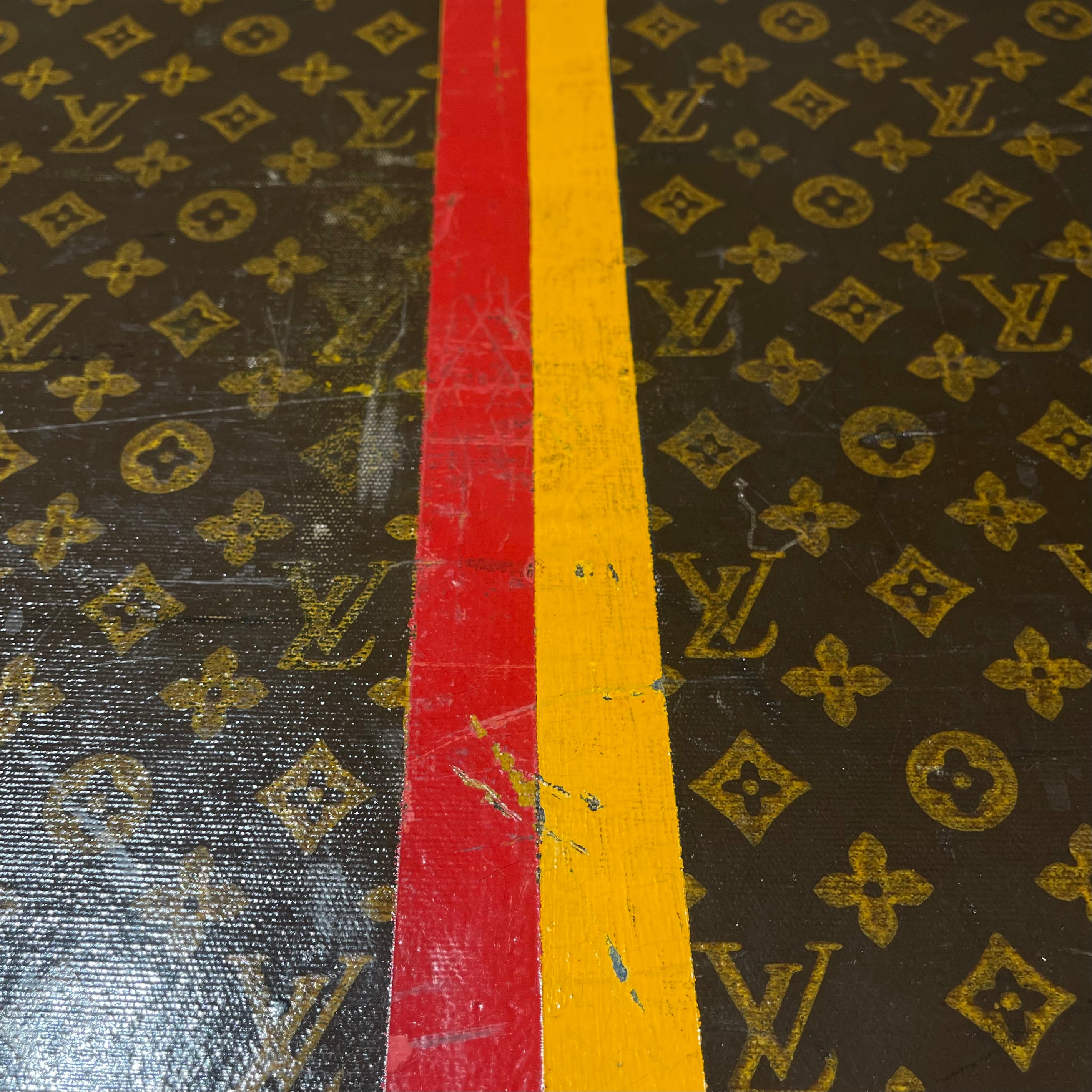 Louis Vuitton 1940s Era Painted Trunk