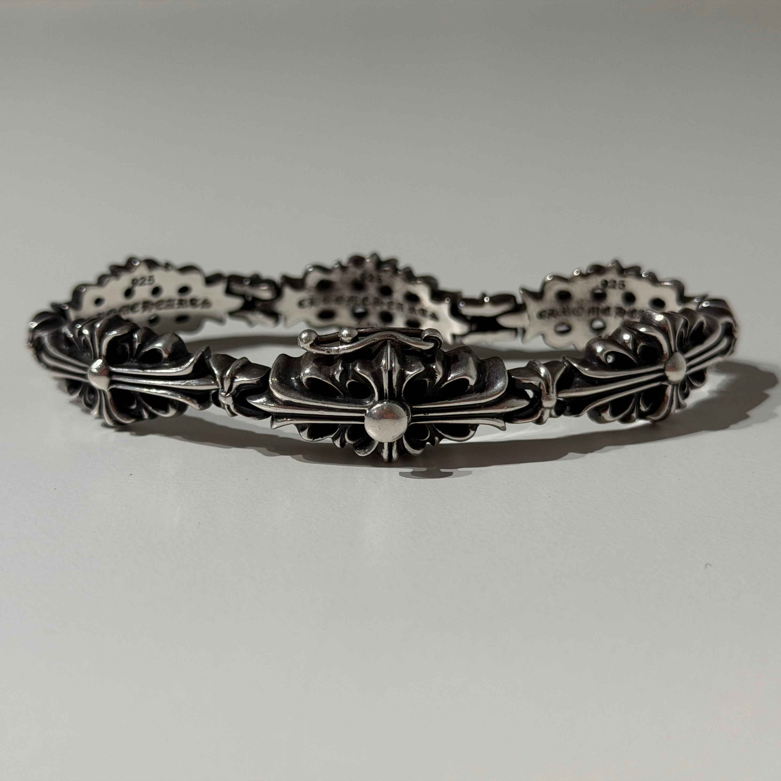 Chrome Hearts Floral Cross Link Bracelet