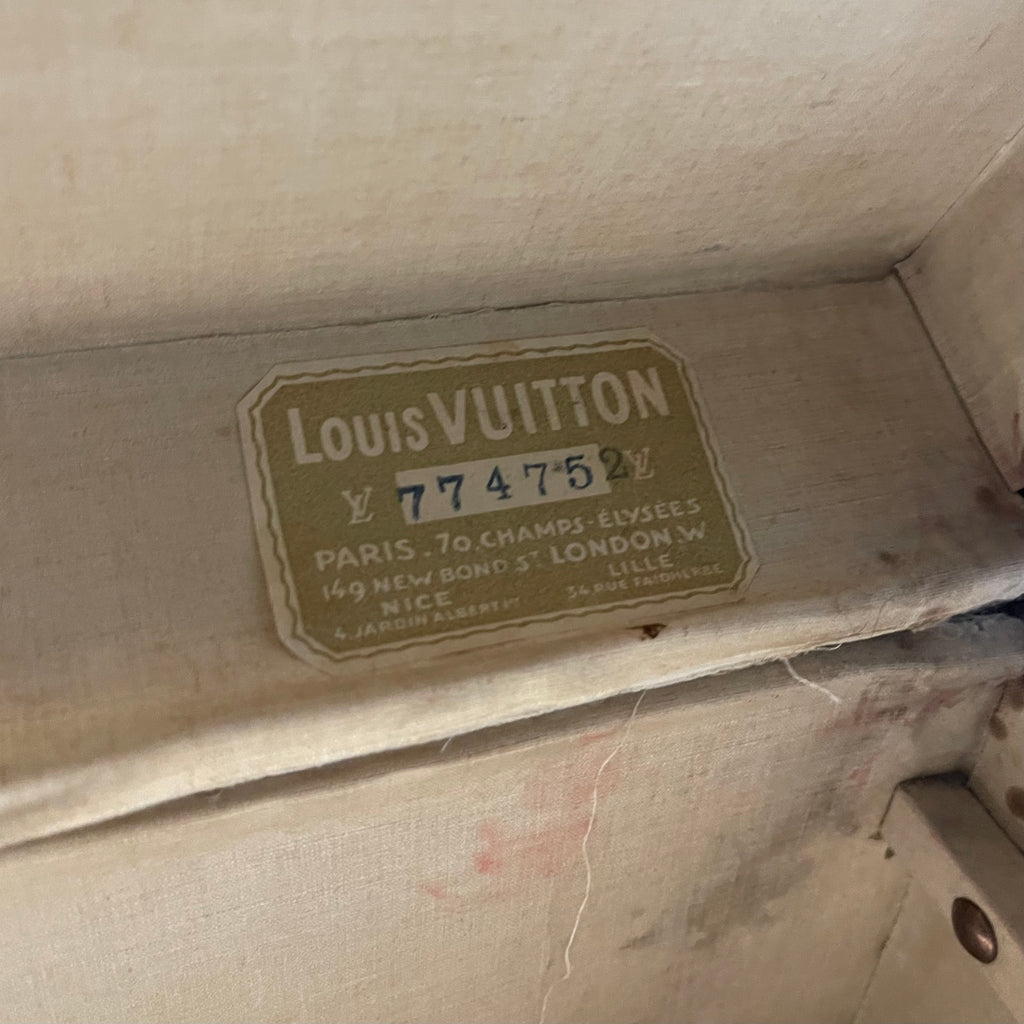Louis Vuitton 1940s Era Painted Trunk