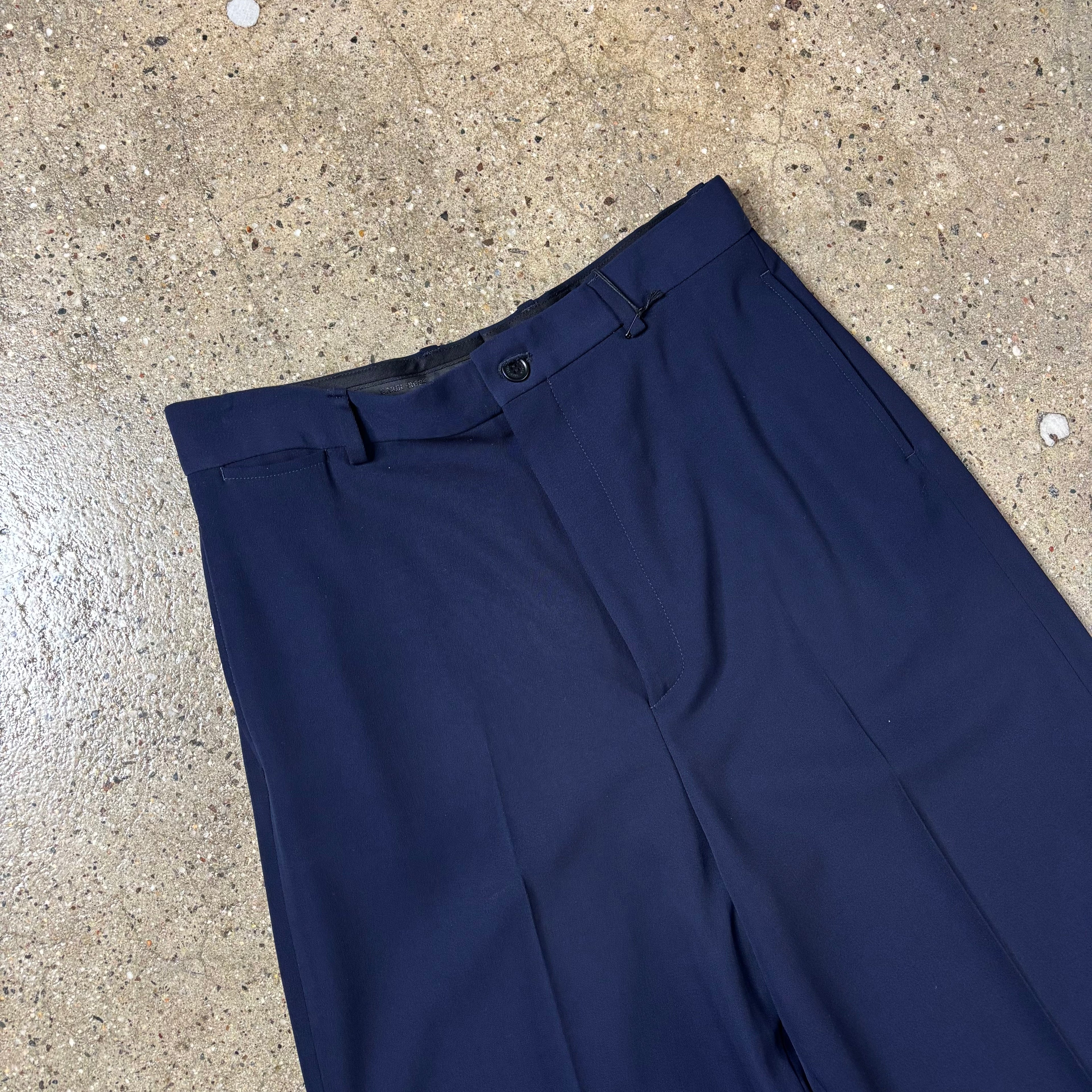 Balenciaga  Navy Pleated Pants