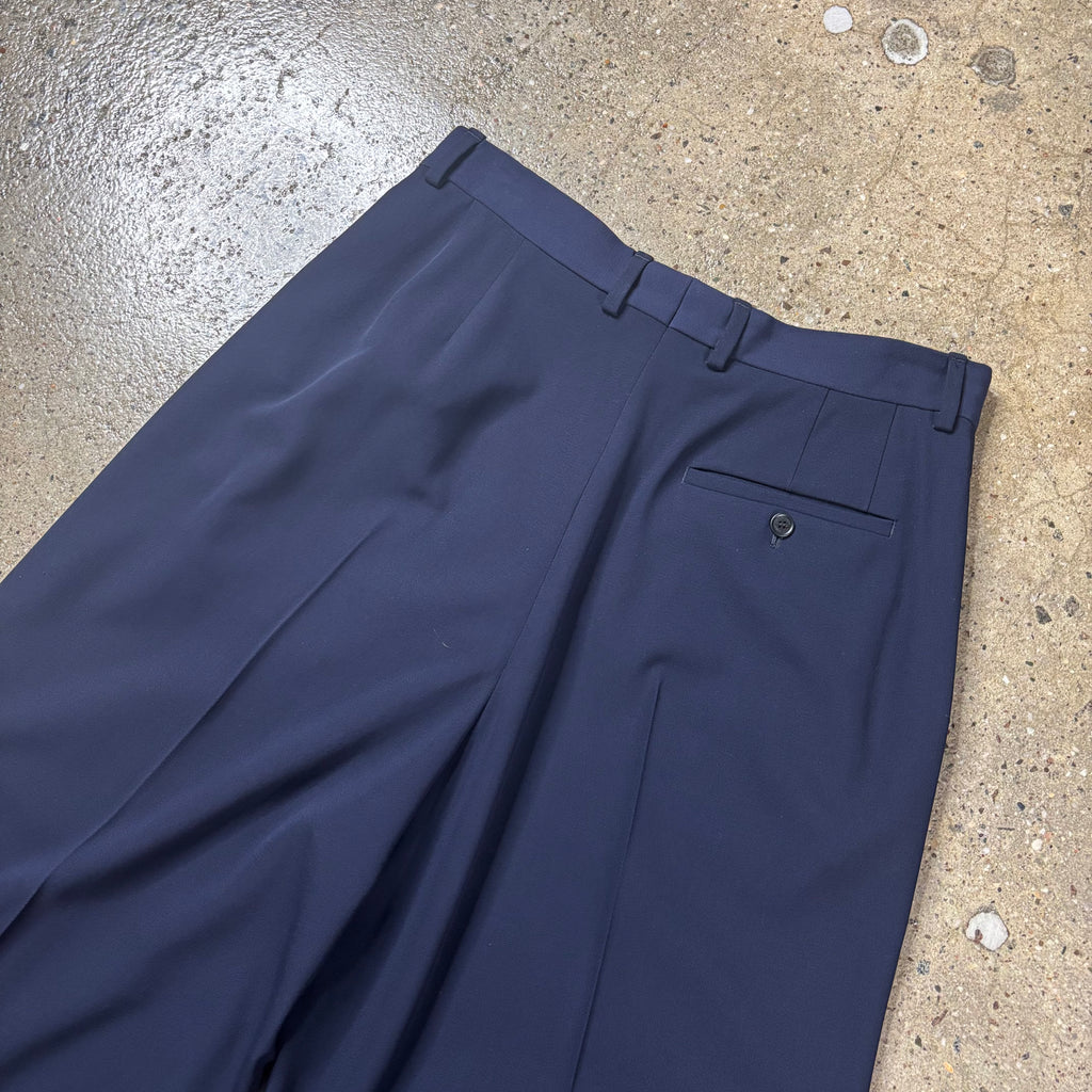 Balenciaga  Navy Pleated Pants