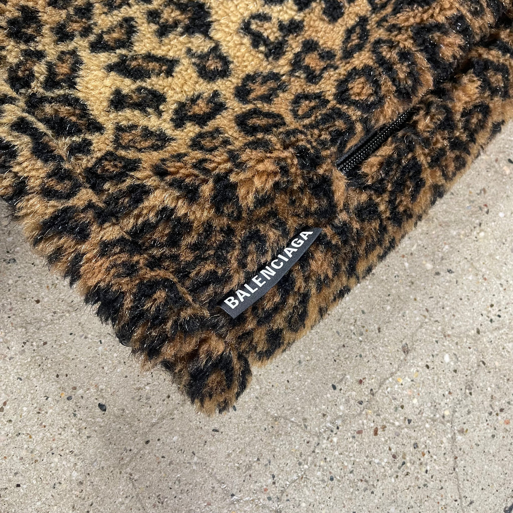 Balenciaga  Quilted Cheetah Print Fleece
