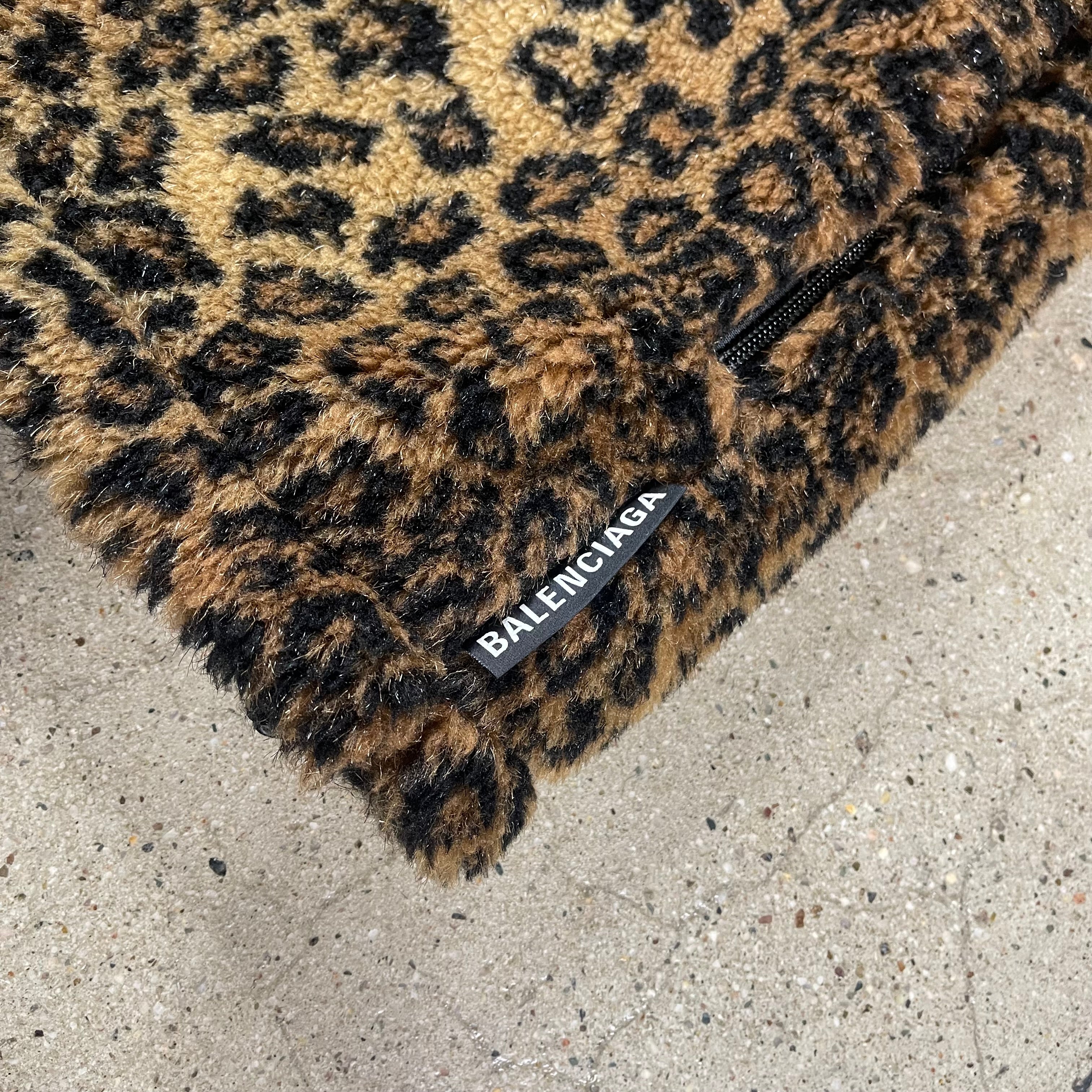 Balenciaga  Quilted Cheetah Print Fleece