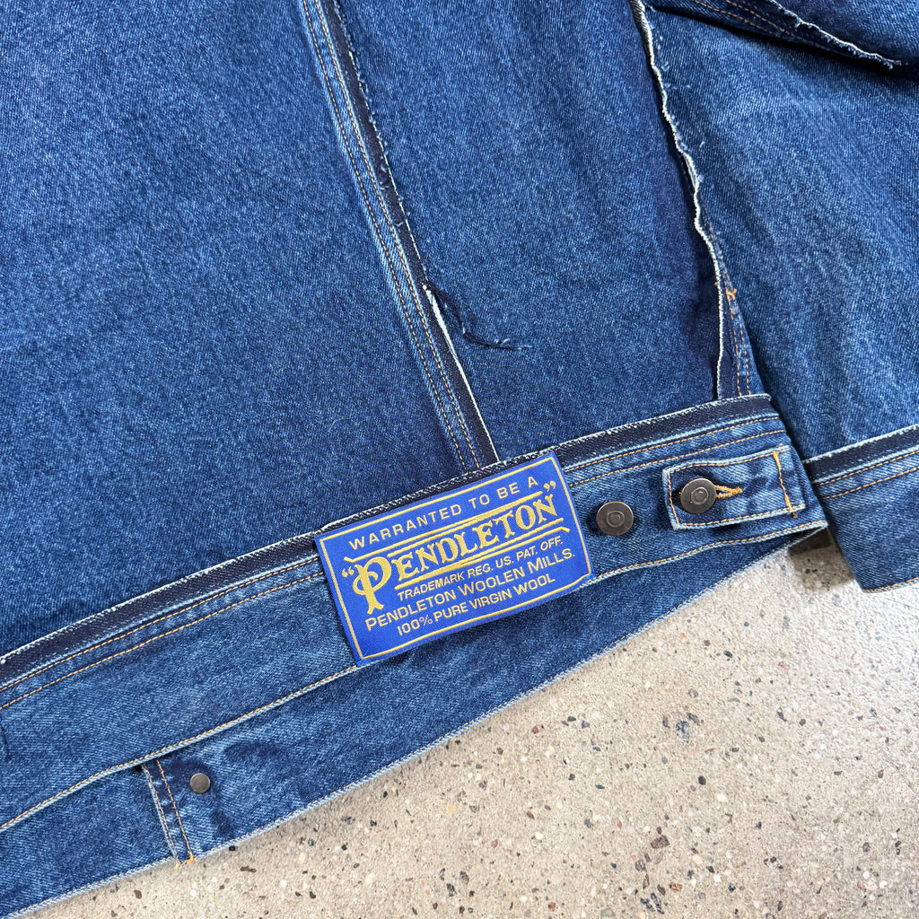 Maison Margiela X Pendleton Distressed Denim Jacket