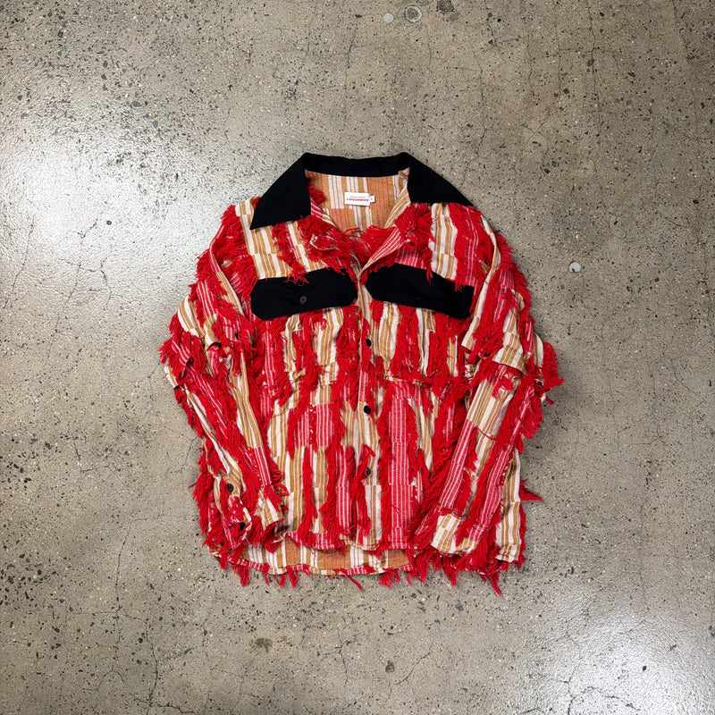 Charles Jeffrey Loverboy Fringe Detachable Sleeve Shirt