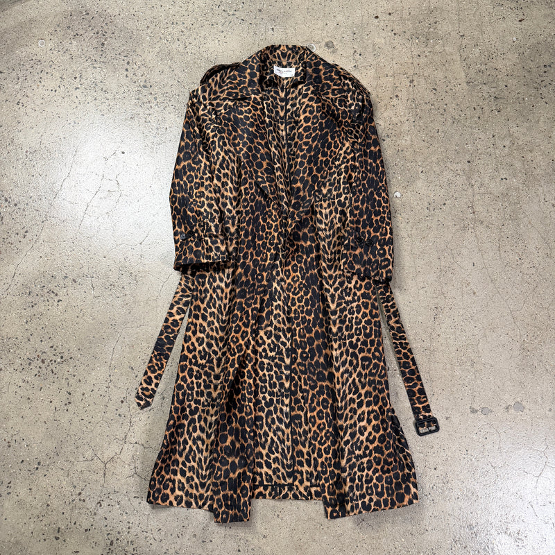 Saint Laurent Lightweight Cheetah Print Trench Coat