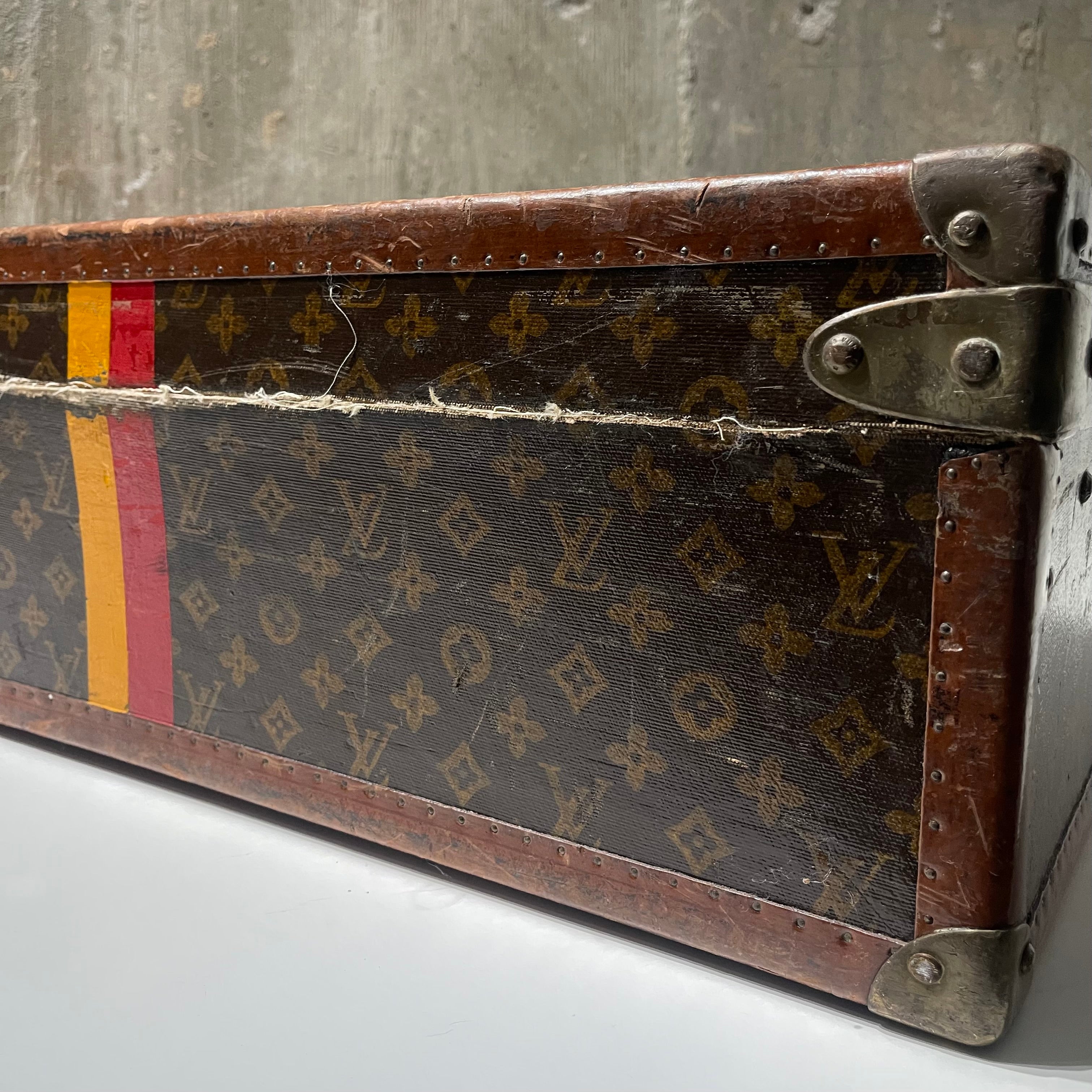 Louis Vuitton 1940s Era Painted Trunk