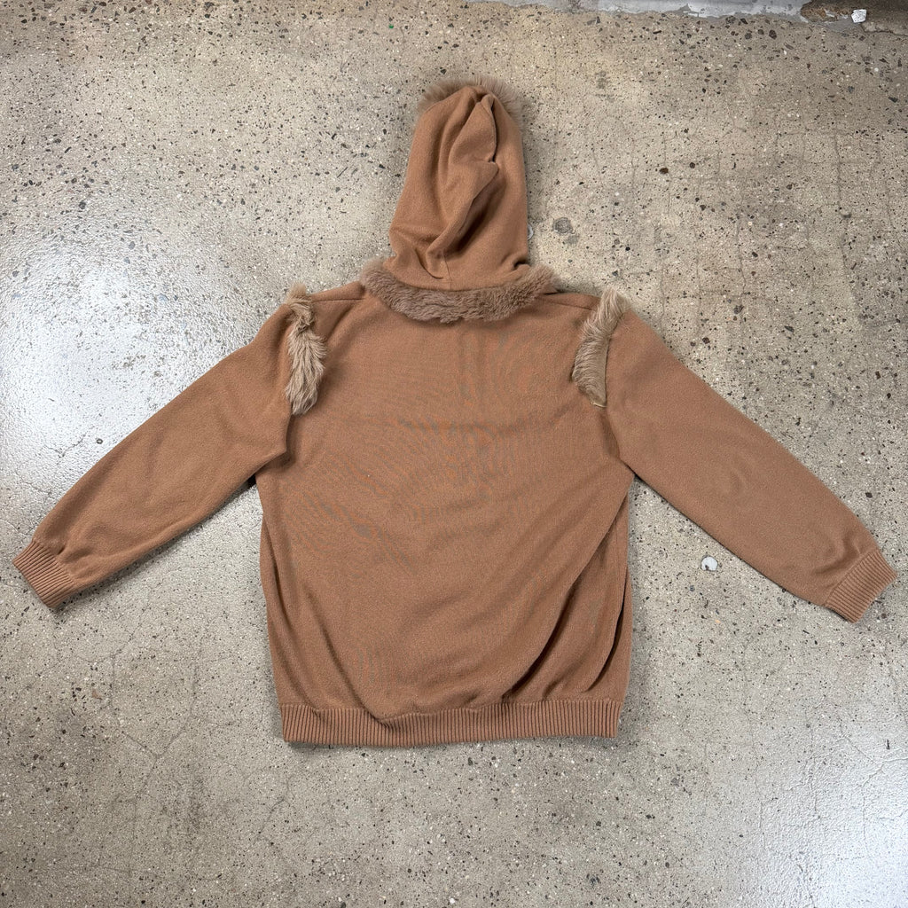 Loewe Cashmere Fur Trim Hoodie