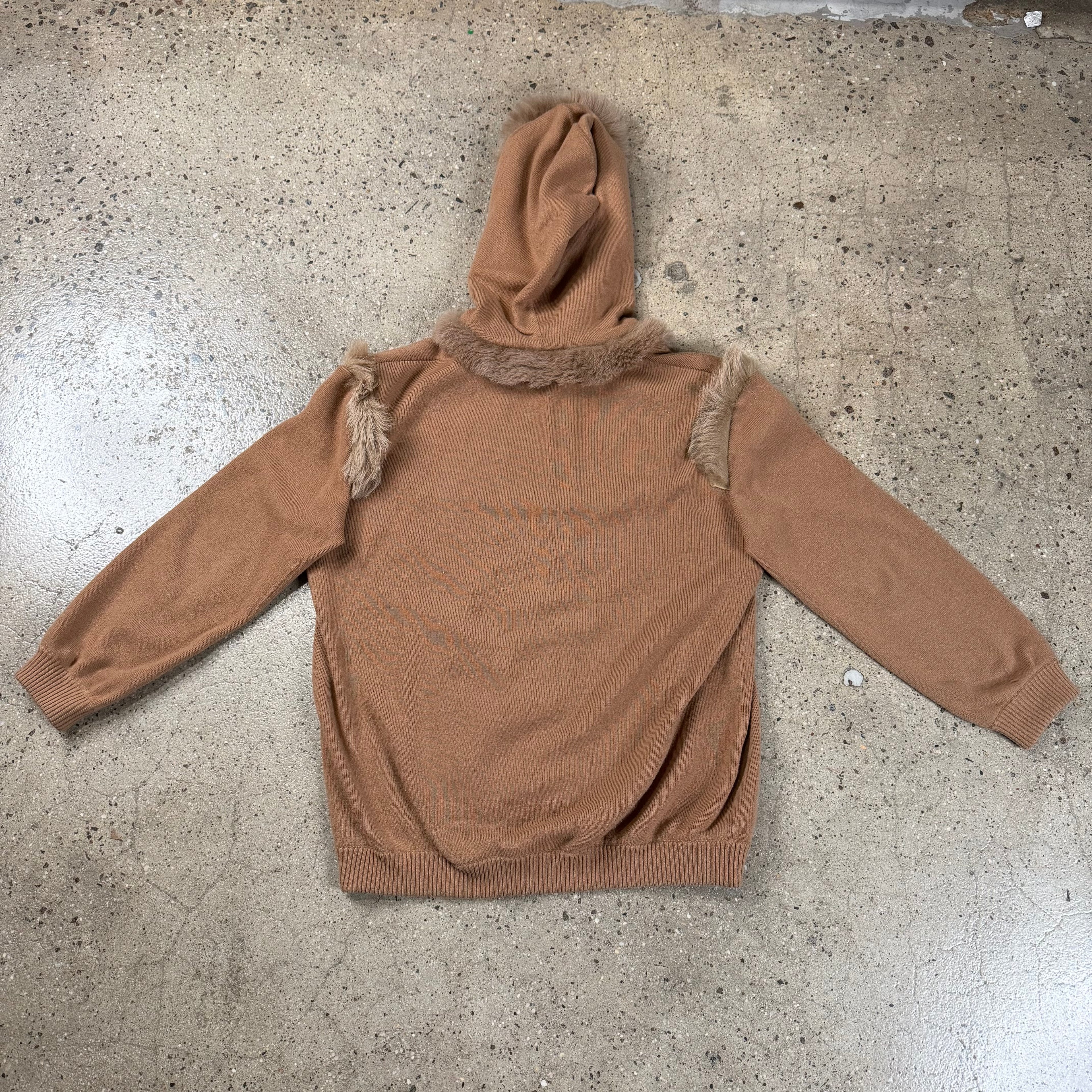 Loewe Cashmere Fur Trim Hoodie