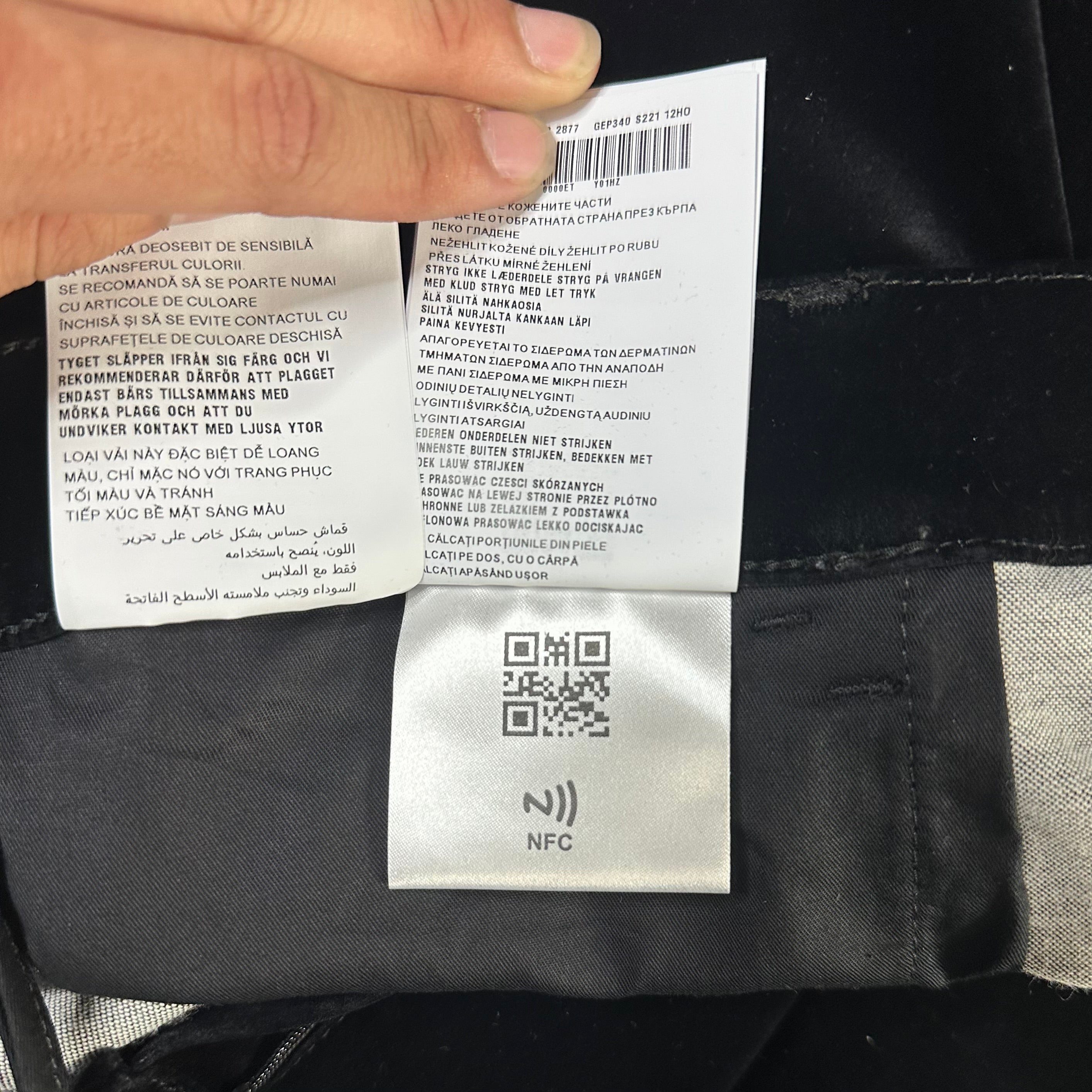 Prada 5 Pocket Velvet Denim Jeans