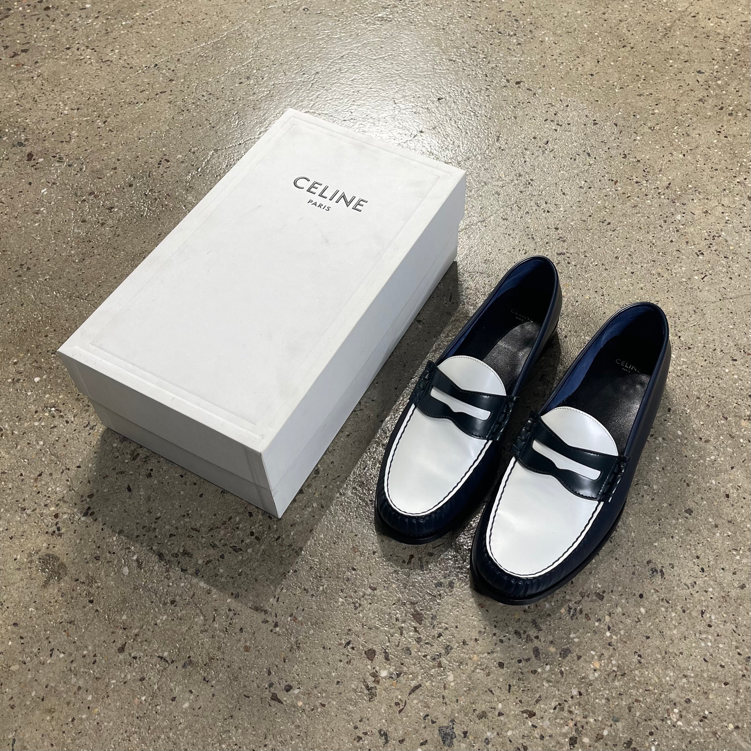 Celine  Luco Leather Polished Loafers
