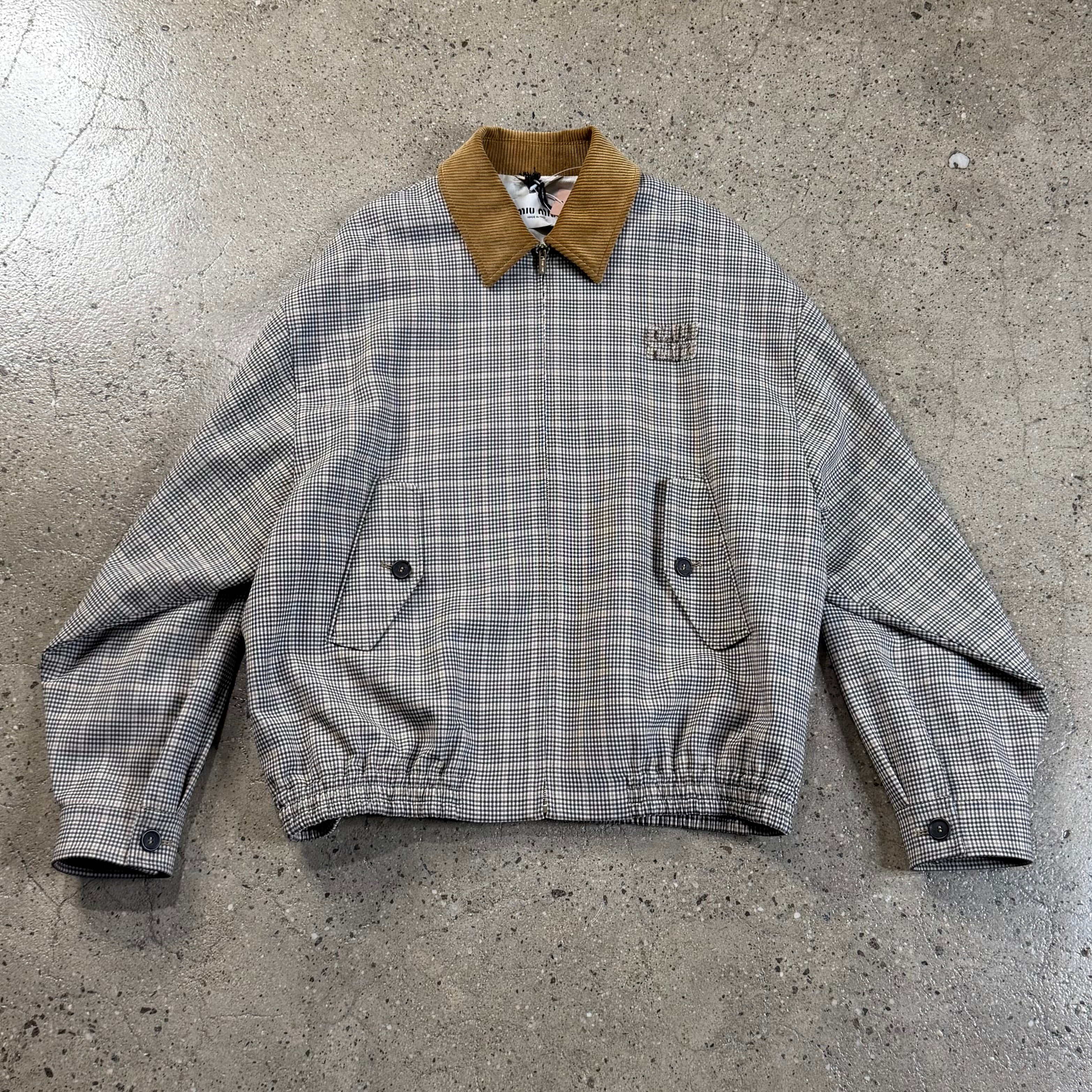 Miu Miu  Gingham Check Jacket