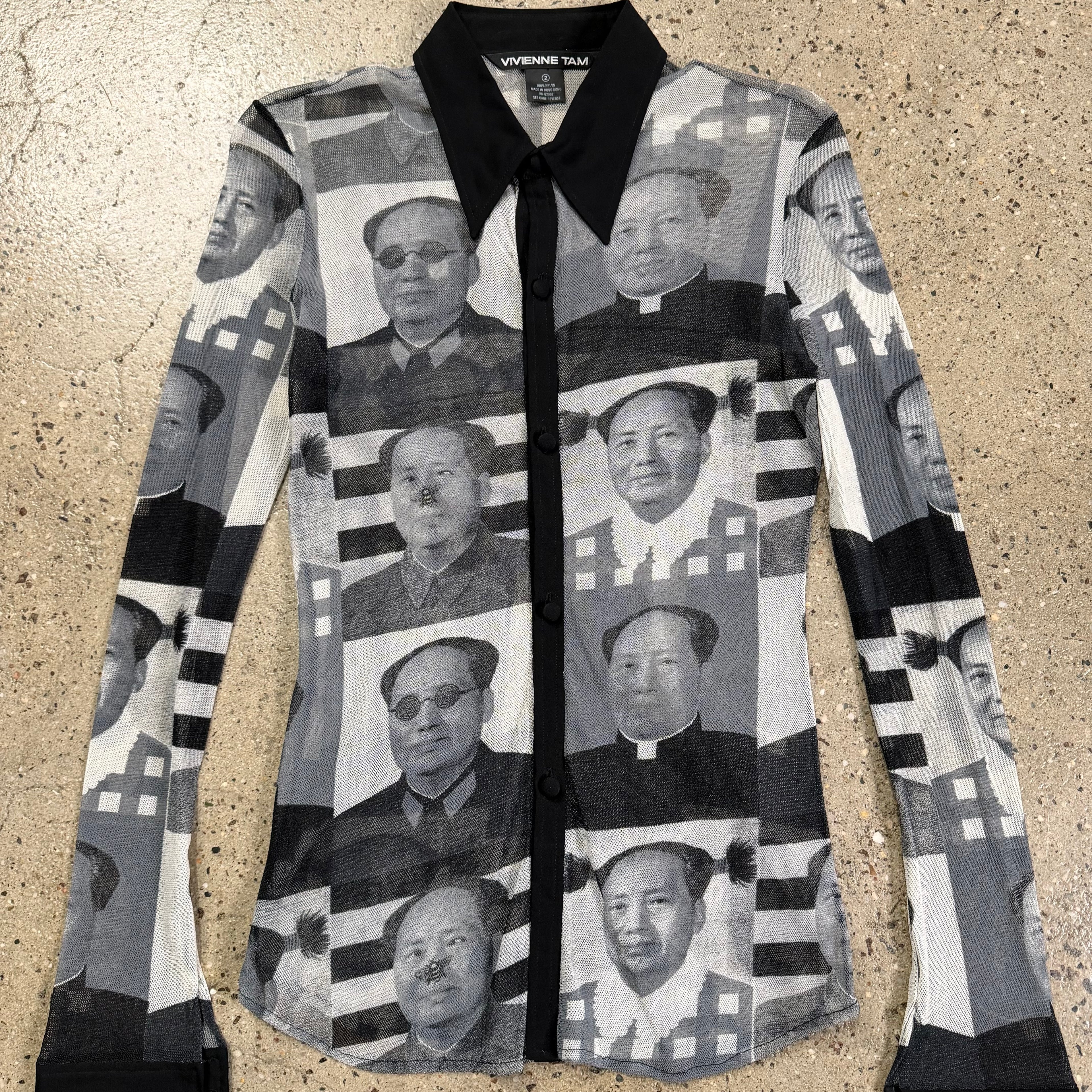 Vivienne Tam SS95 Mesh Mao Zedong Shirt