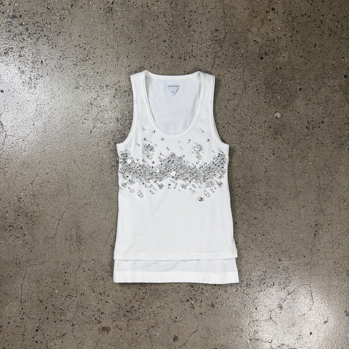 Bottega Veneta Crystal Layered Tank Top