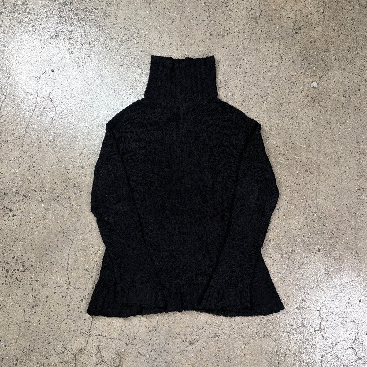 Yohji Yamamoto Knit Textured Turtleneck Sweater