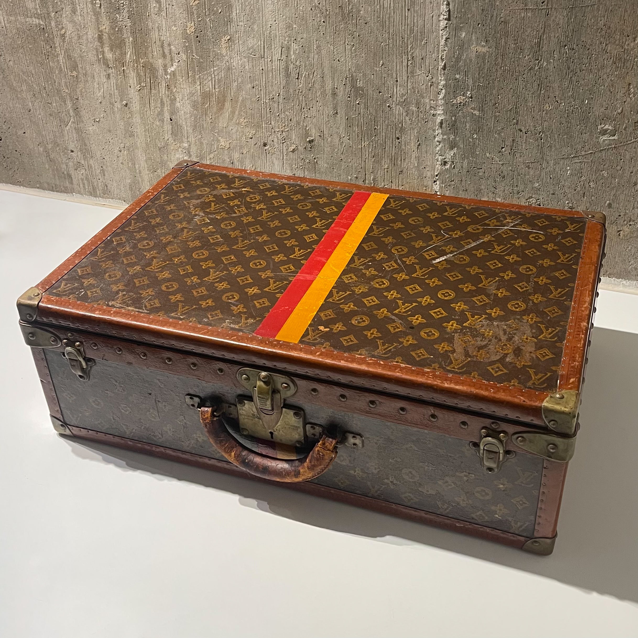 Louis Vuitton 1940s Era Painted Trunk