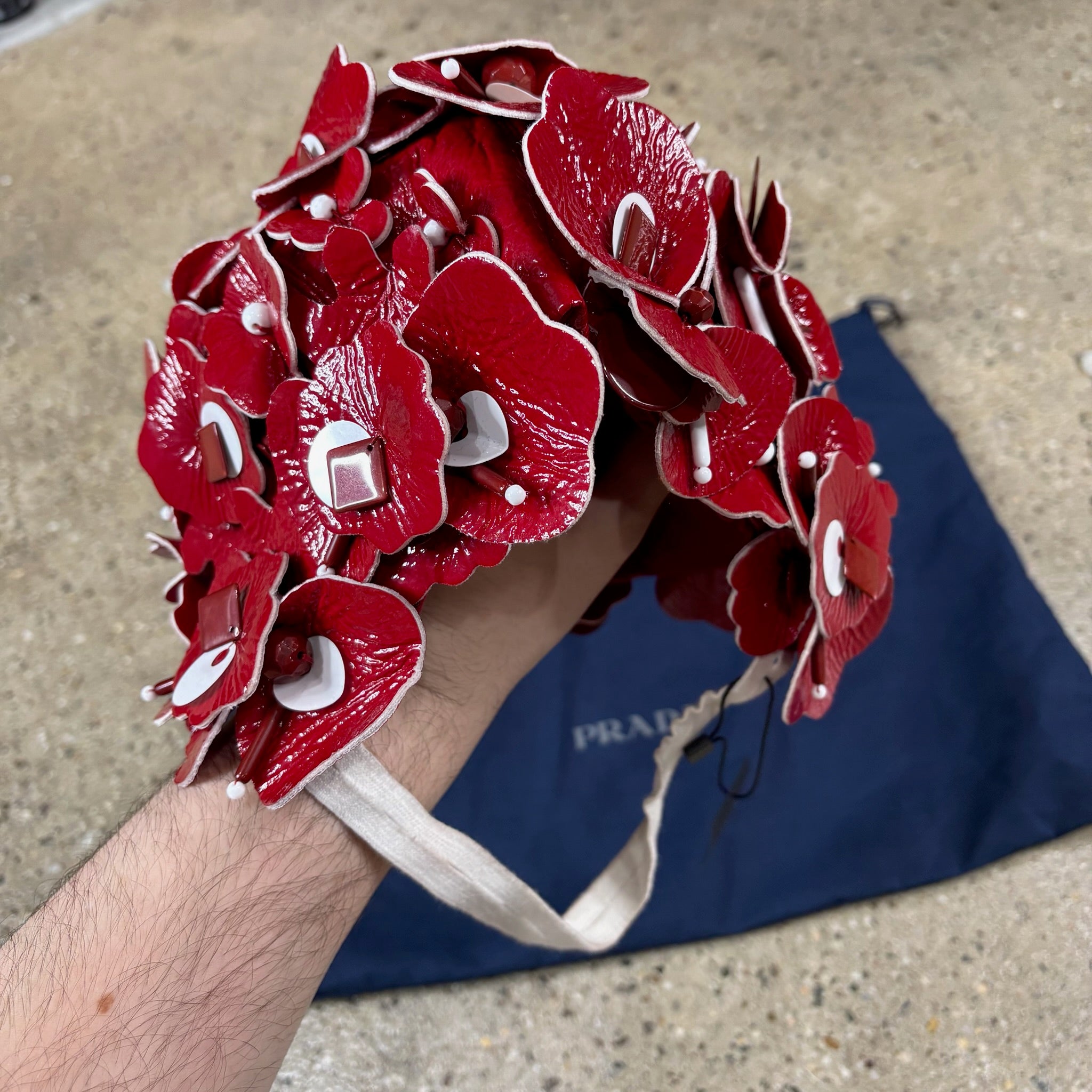 Miu Miu  Leather Applique Runway Hat