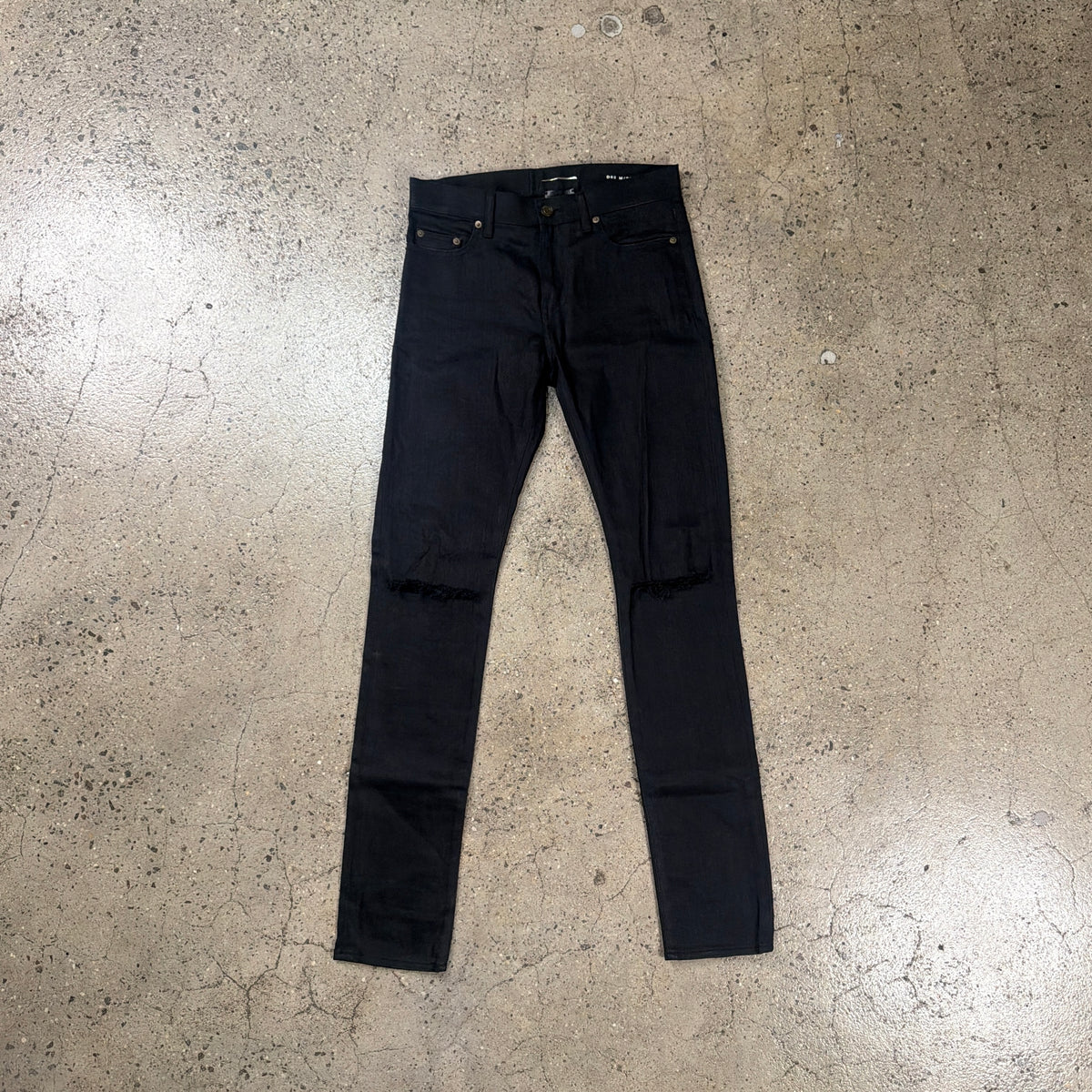 Saint Laurent Distressed D02 Jeans (Black)