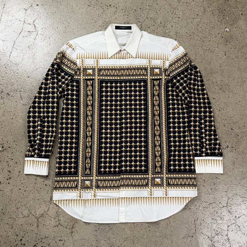 Givenchy SS10 Look 16 Studded Print Shirt