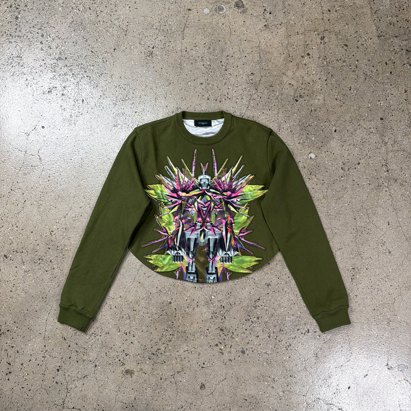 Givenchy Birds of Paradise Cropped Sample Sweater