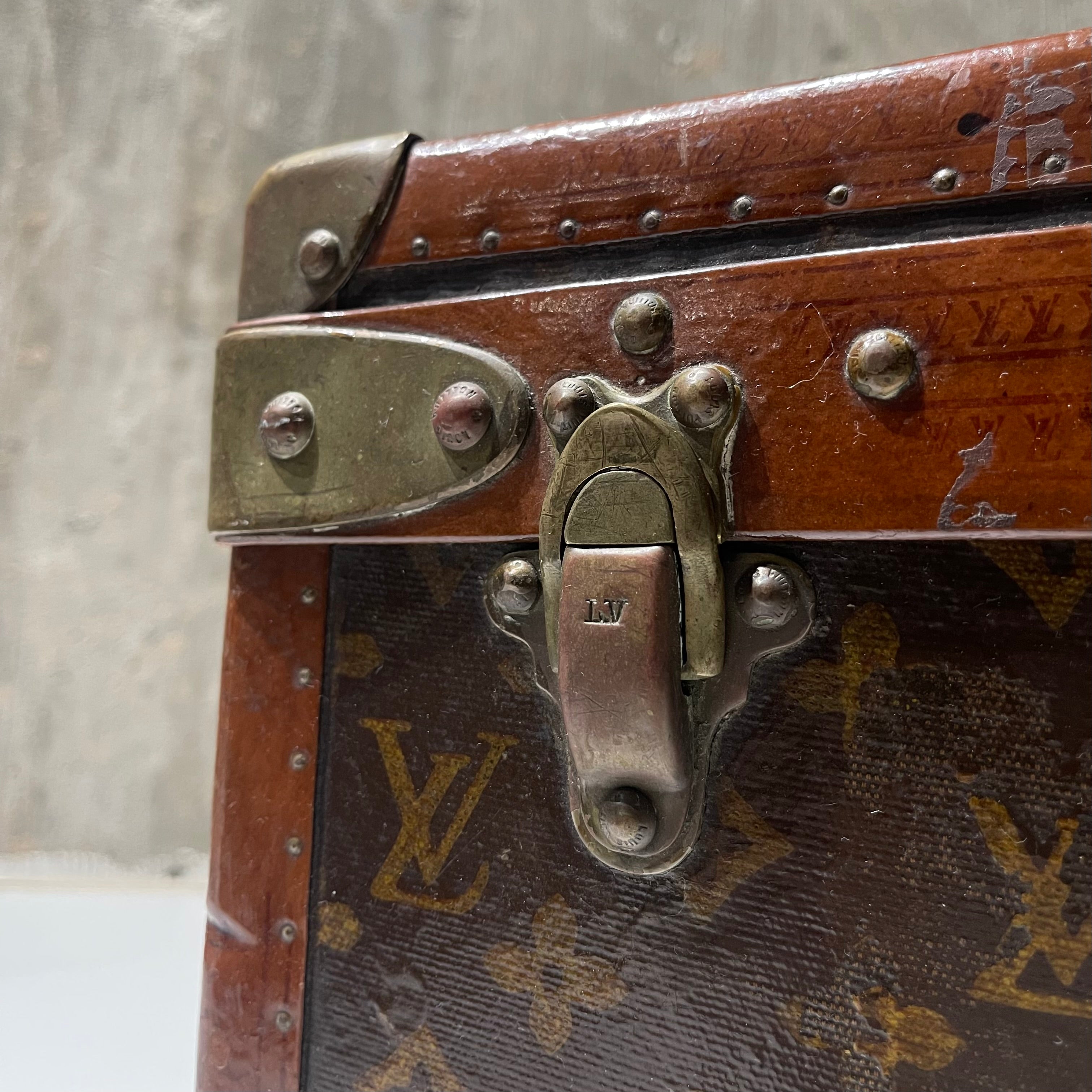 Louis Vuitton 1940s Era Painted Trunk