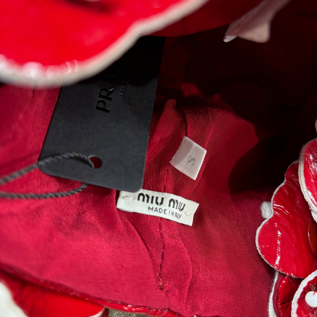 Miu Miu  Leather Applique Runway Hat